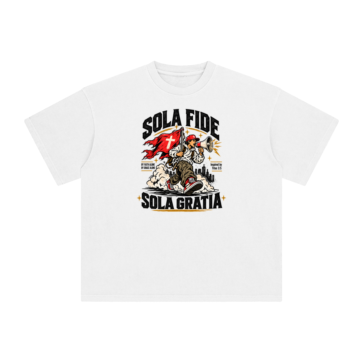 "Sola Fide / Sola Gratia" – Latin for "Faith Alone / Grace Alone." T-Shirt