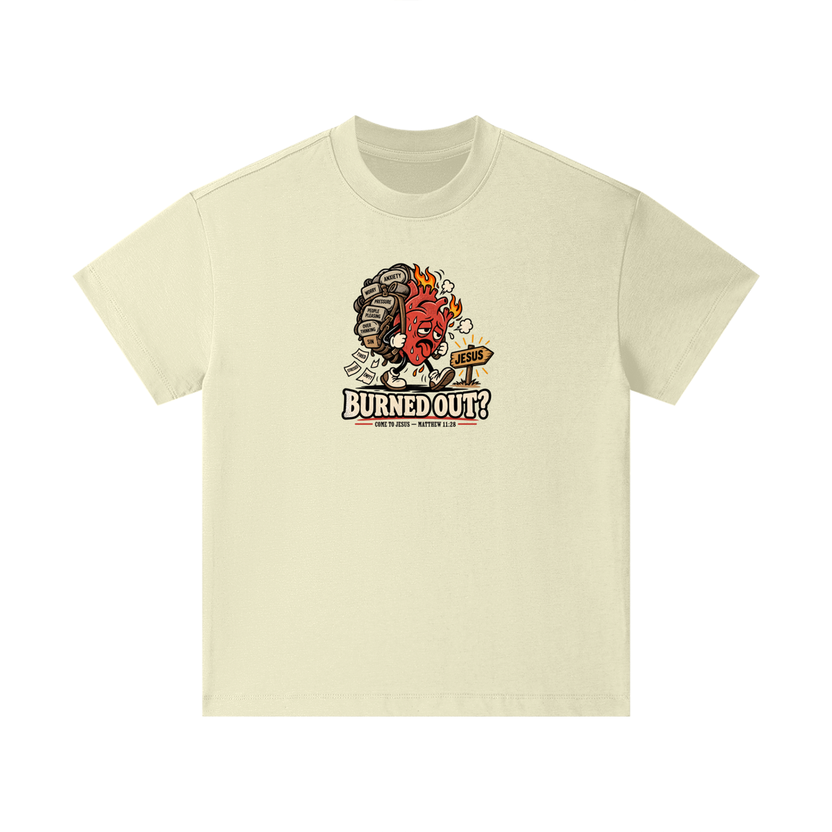 BURNED OUT? COME TO JESUS - MATTHEW 11:28 Kids T-Shirt