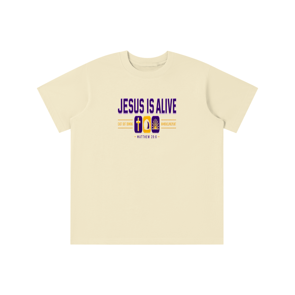 JESUS IS ALIVE CAST OUT DEMONS ON MICHAELJPHELPS.NET youth T-shirt