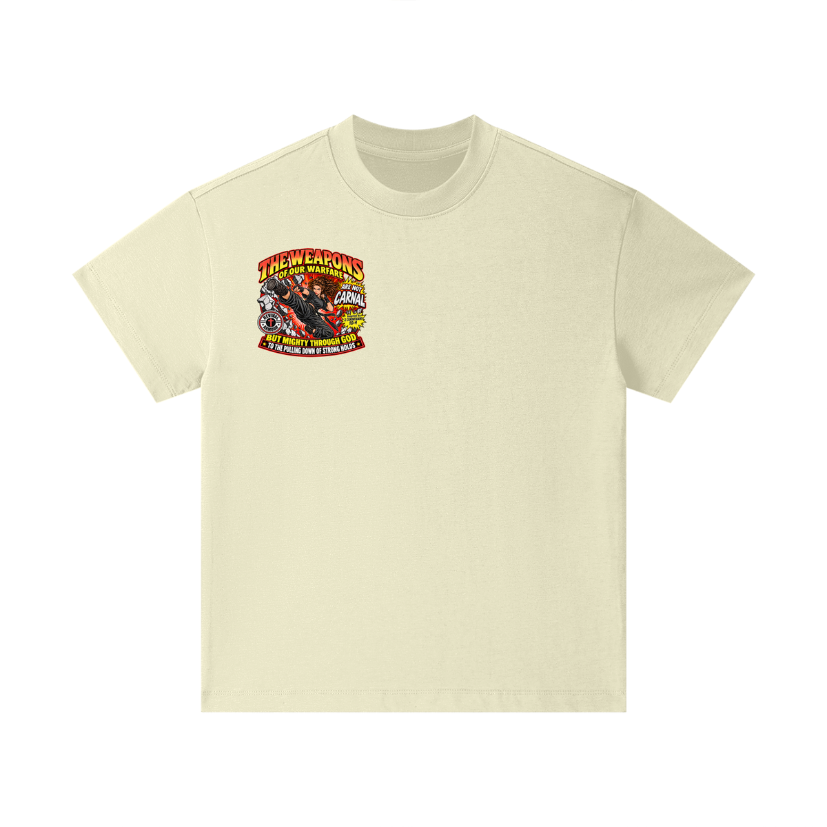 THE WEAPONS OF OUR WARFARE ARE NOT CARNAL BUT MIGHTY THROUGH GOD TO THE PULLING DOWN OF STRONG HOLDS Kids T-Shirt