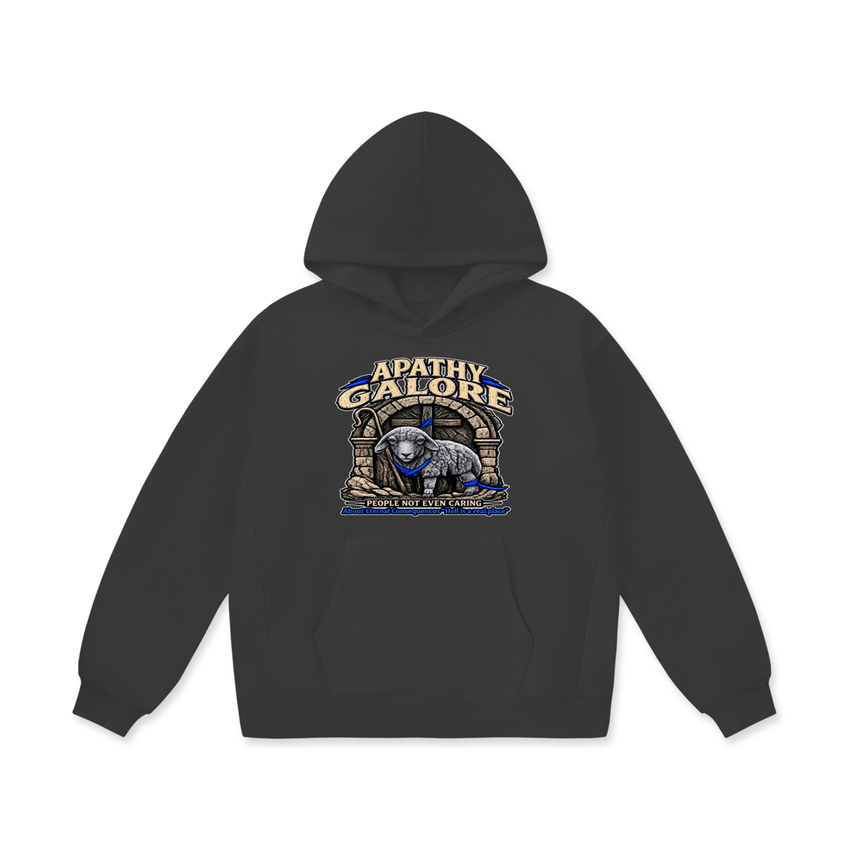 APATHY GALORE PEOPLE NOT EVEN CARING About Eternal Consequences "Hell is a real place" Hoodie