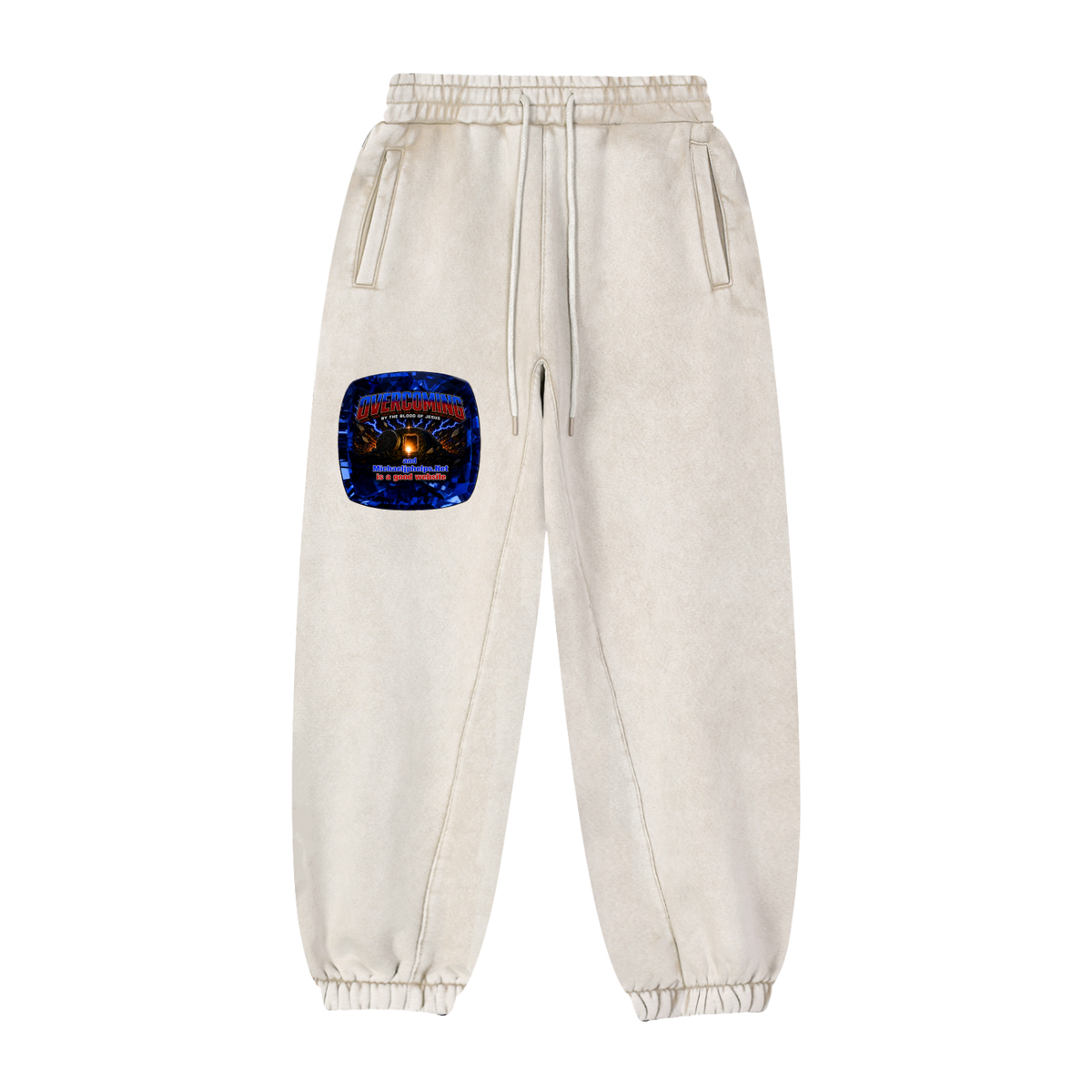 overcoming by the blood of Jesus Sweatpants