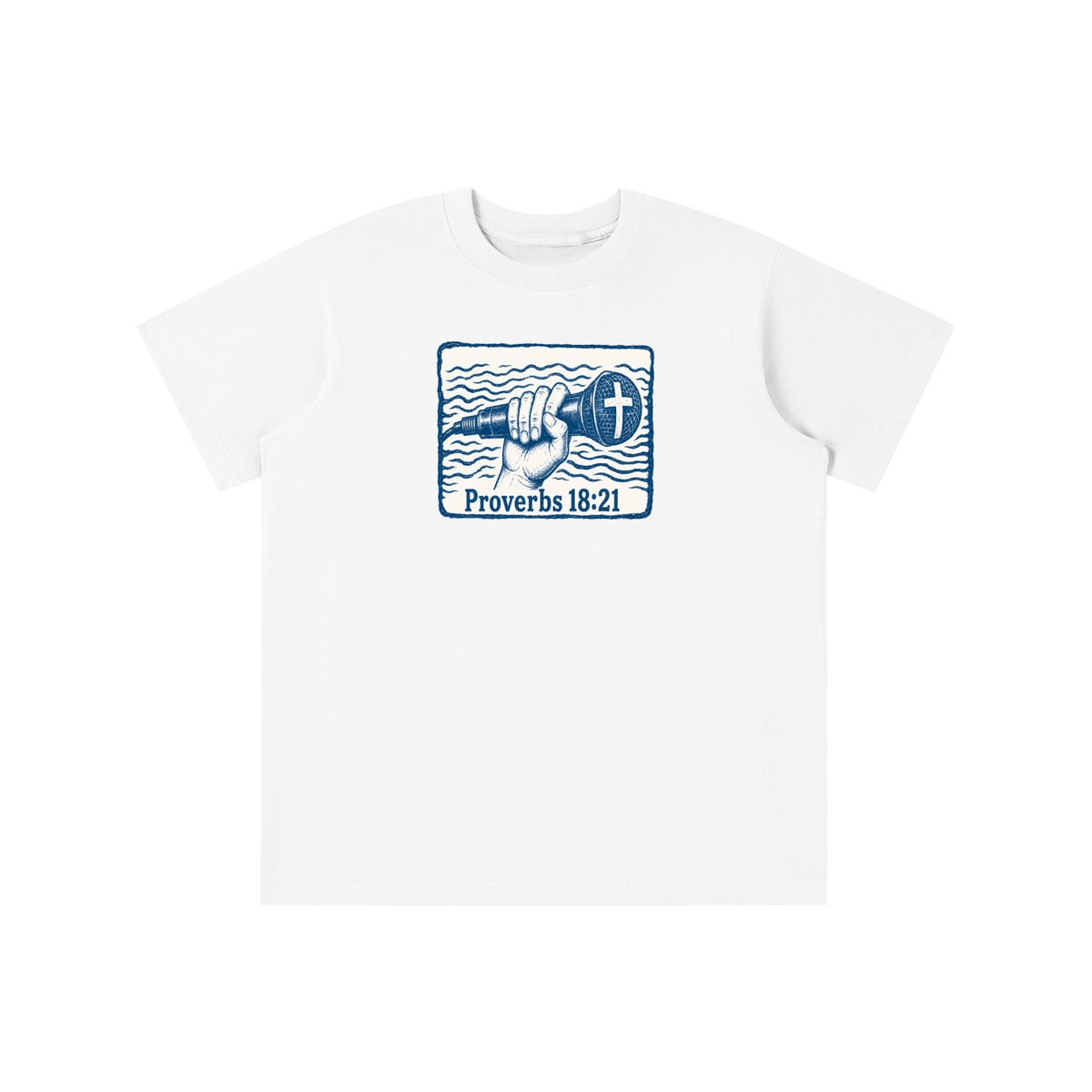 Proverbs 18:21 mic youth T-shirt