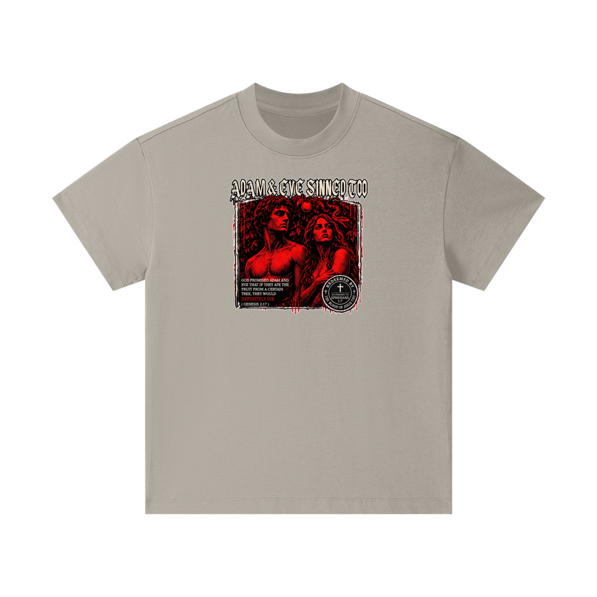 ADAM & EVE SINNED TOO Kids T-Shirt