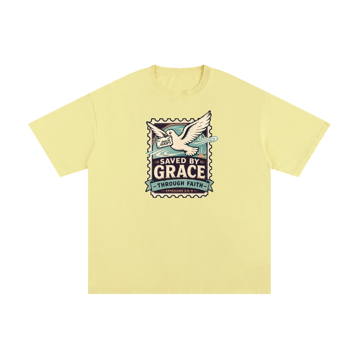 SAVED BY GRACE -THROUGH FAITH- - EPHESIANS 2:8-9 - T-Shirt