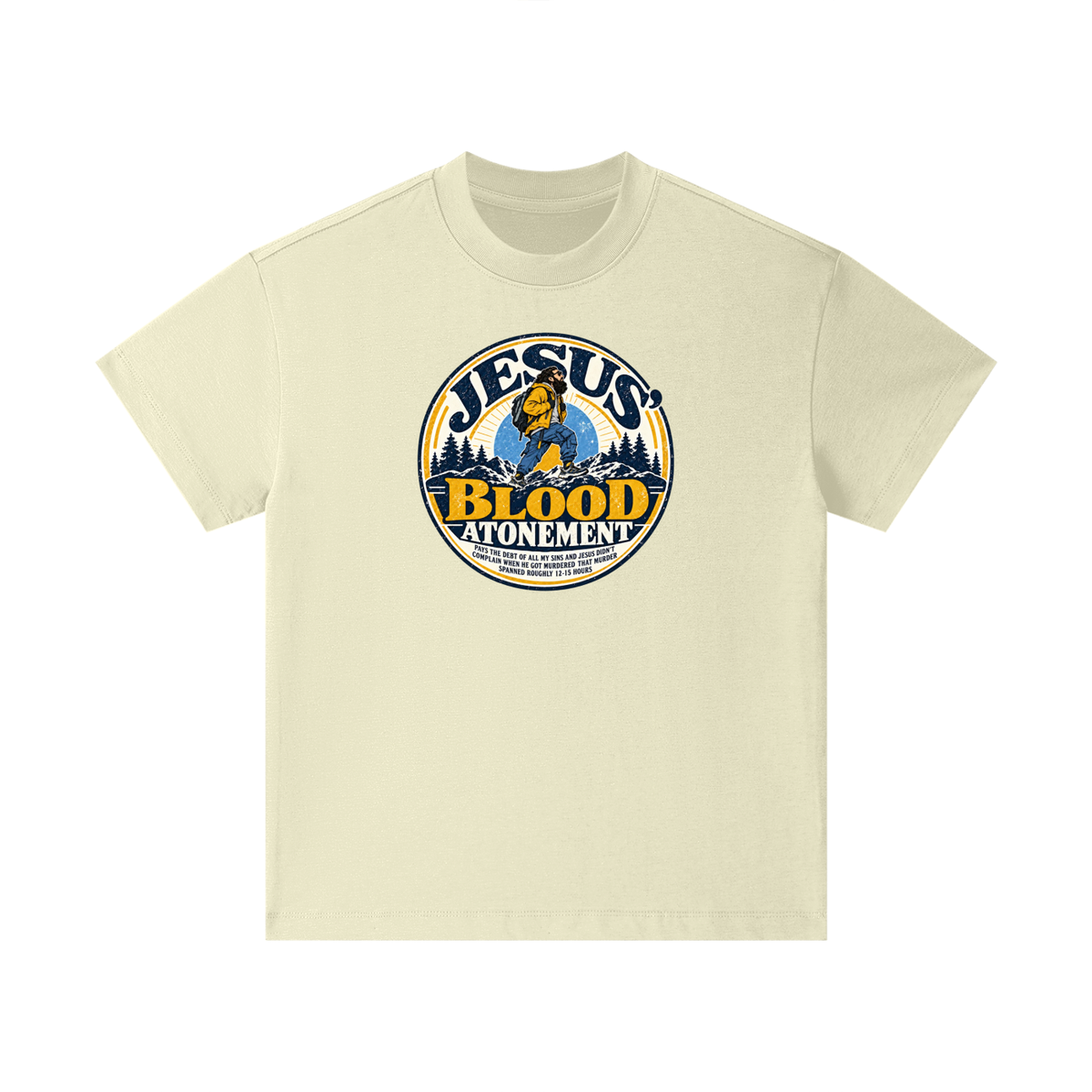 JESUS' BLOOD ATONEMENT PAYS THE DEBT OF ALL MY SINS AND JESUS DIDN'T COMPLAIN WHEN HE GOT MURDERED THAT MURDER SPNNED ROUGHLY 12-15 HOURS Kids T-Shirt