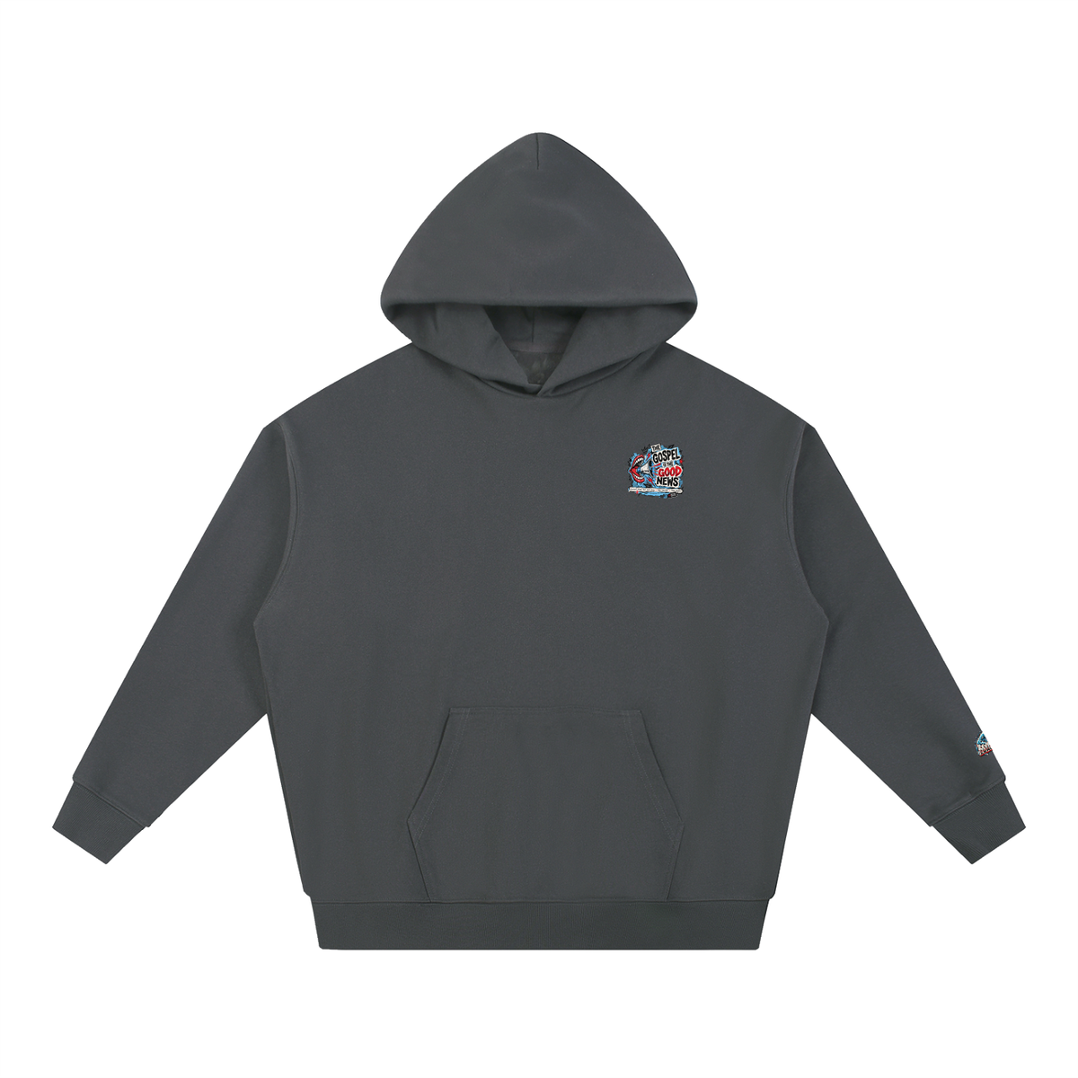 THE GOSPEL IS THE GOOD NEWS CHRIST DIED FOR OUR SINS . WAS BURIED . ROSE AGAIN -- 1 CORINTHIANS 15:1-4 -- Hoodie