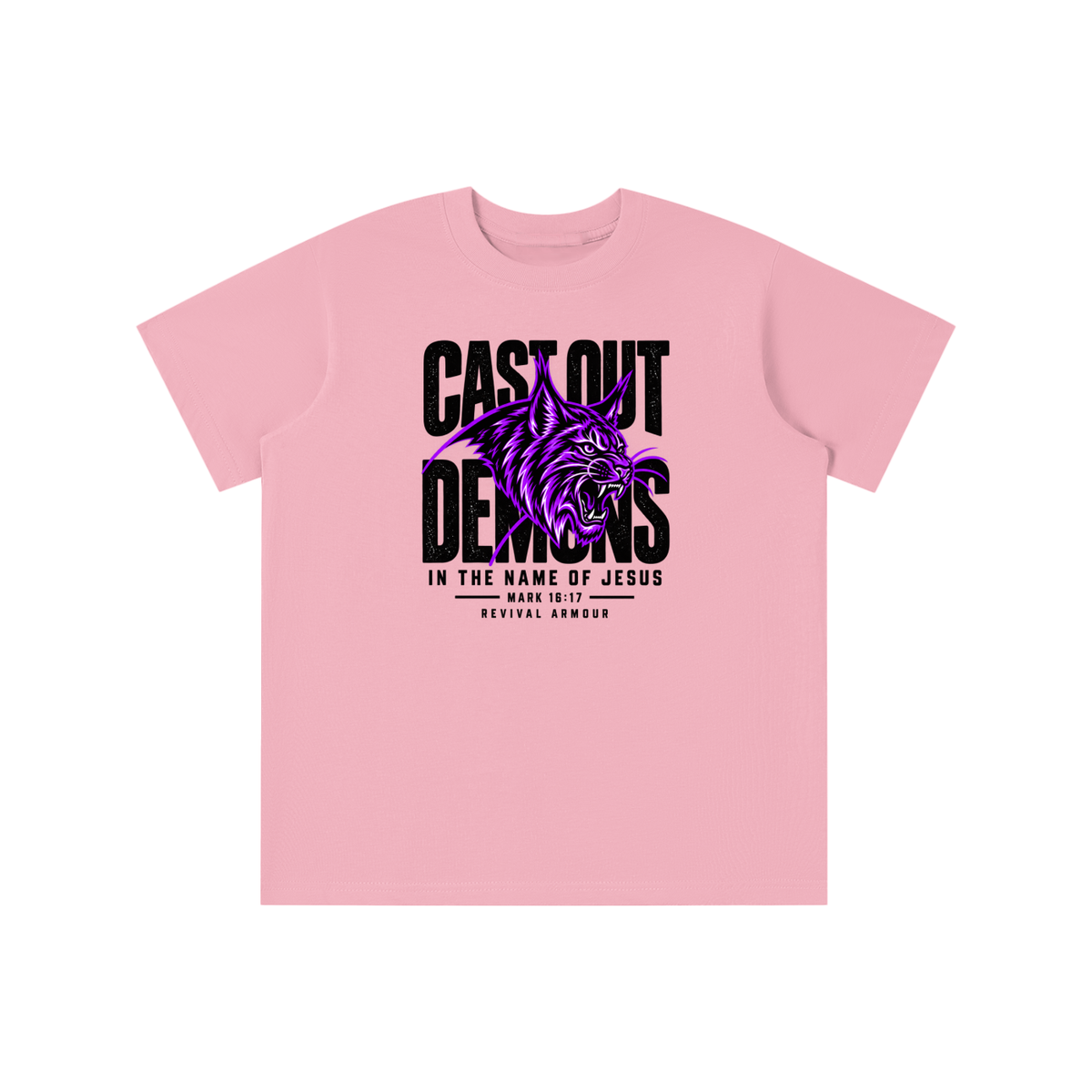 CAST OUT DEMONS IN THE NAME OF JESUS MARK 16:17 REVIVAL ARMOUR youth T-shirt