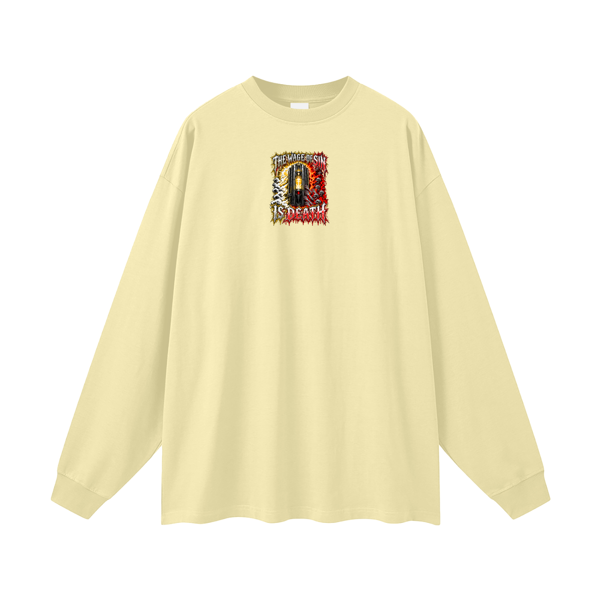 THE WAGE OF SIN IS DEATH WORKOUT YOUR SALVATION WITH FEAR & TREMBLING Long Sleeve T-Shirt