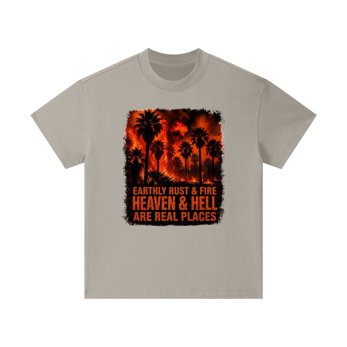 EARTHLY RUST & FIRE HEAVEN & HELL ARE REAL PLACES Kids T-Shirt