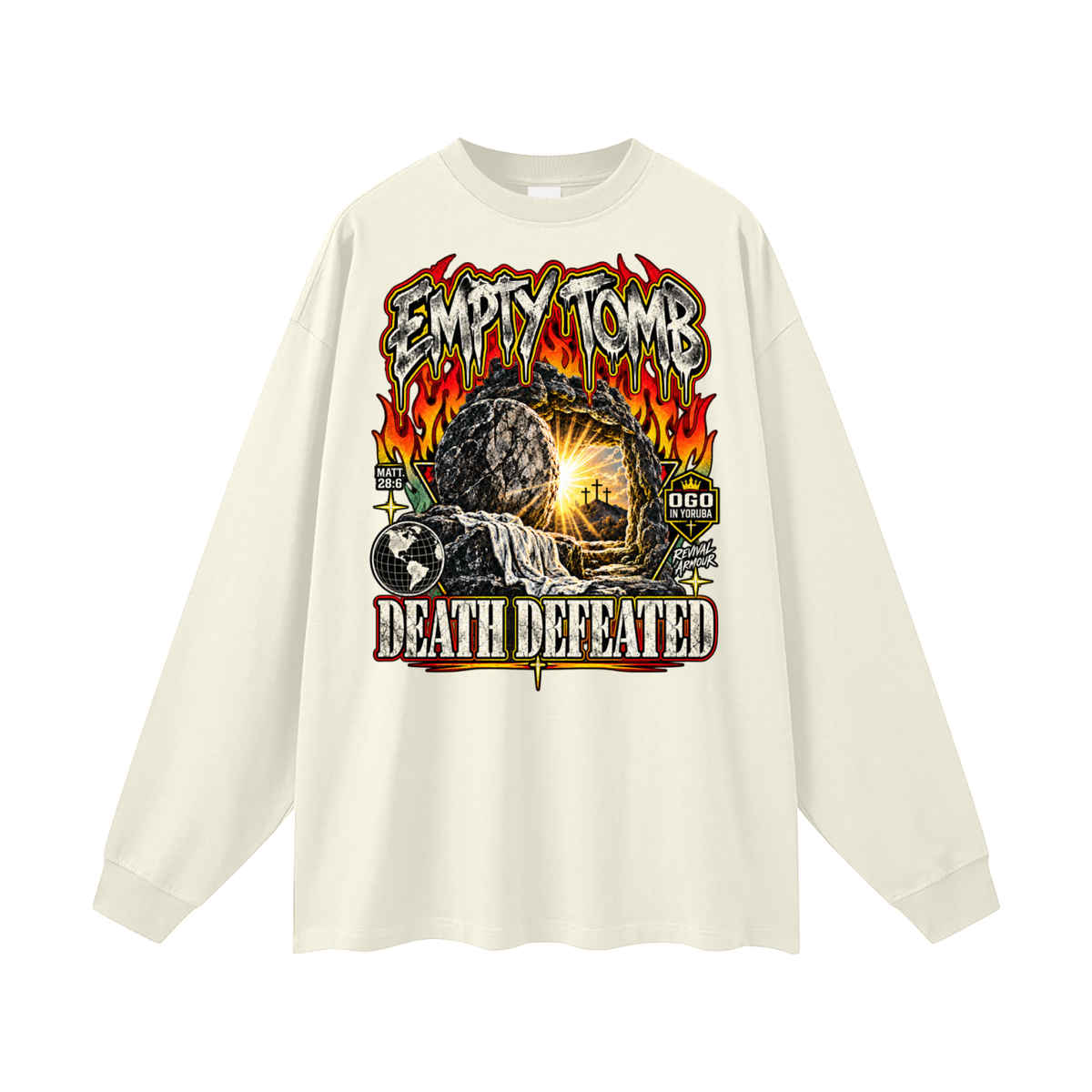 EMPTY TOMB DEATH DEFEATED Long Sleeve T-Shirt