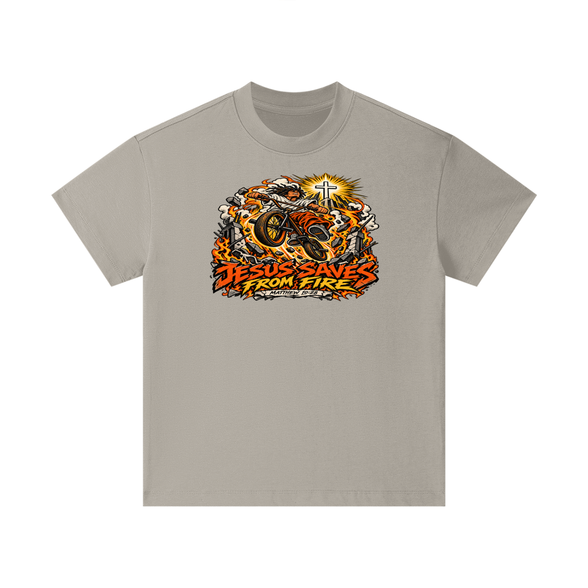 JESUS SAVES FROM FIRE Kids T-Shirt