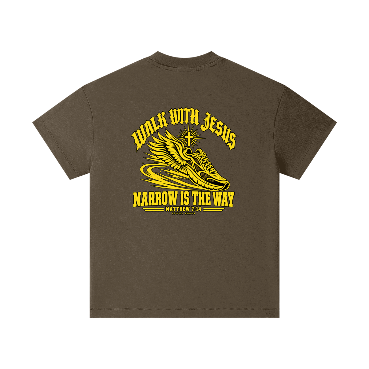 WALK WITH JESUS NARROW IS THE WAY - MATTHEW 7:14 - REVIVAL ARMOUR Kids T-Shirt