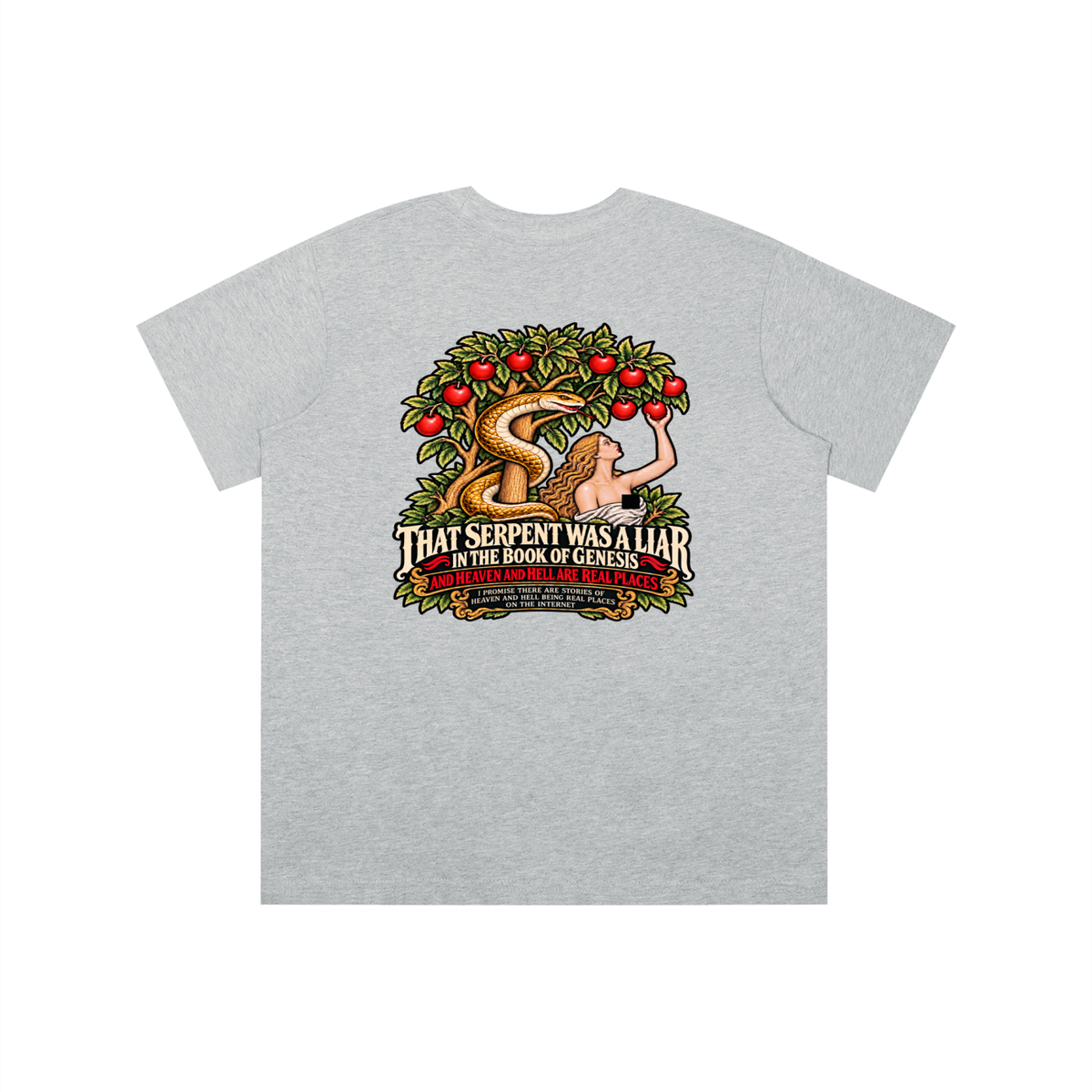 REVIVAL ARMOUR THAT SERENT WAS A LIAR IN THE BOOK OF GENESIS AND HEAVEN AND HELL ARE REAL PLACES I PROMISE THESE ARE STORIES OF HEAVEN AND HELL BEING REAL PLACES ON THE INTERNET youth T-shirt