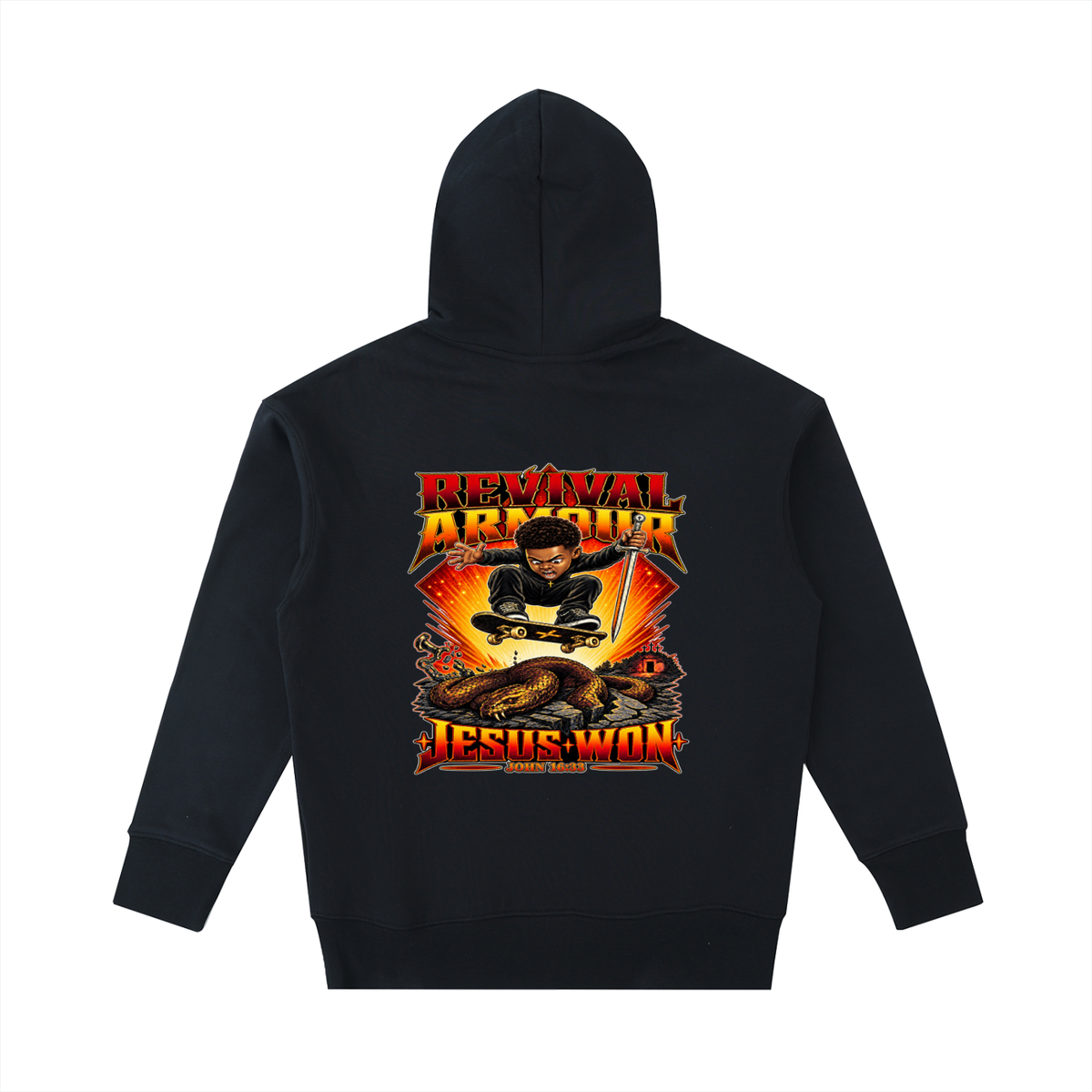 REVIVAL ARMOUR JESUS * WON - JOHN 16:33 - Hoodie