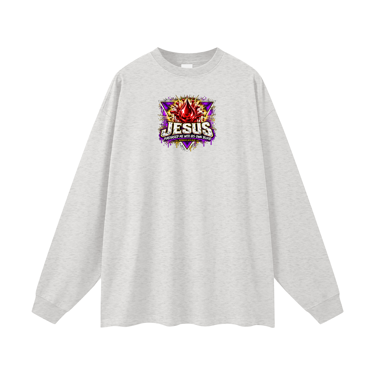 JESUS PURCHASED ME WITH HIS OWN BLOOD INSPIRED BY ACTS 20:28 Long Sleeve T-Shirt