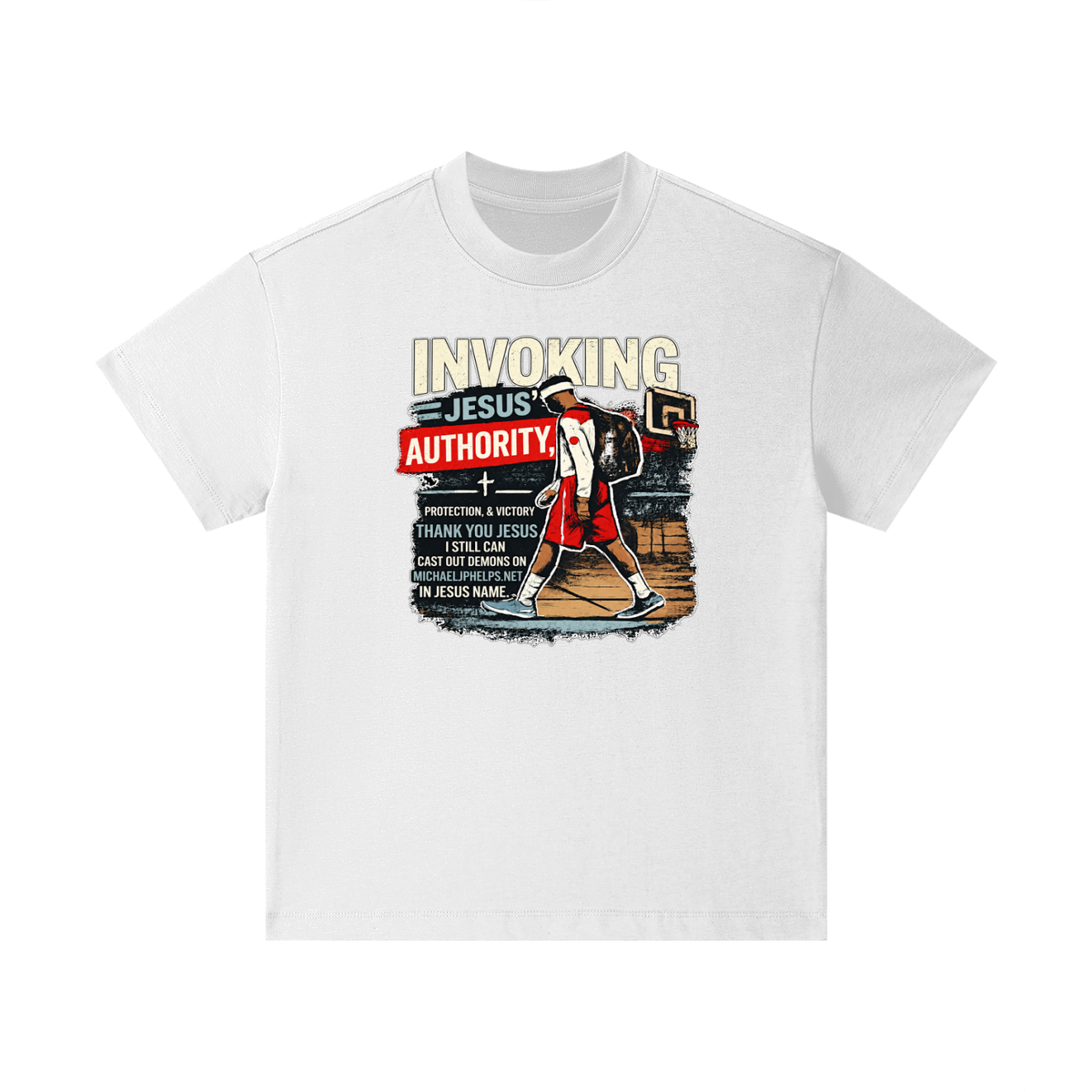 INVOKING JESUS' AUTHORITY, PROTECTION, & VICTORY THANK YOU JESUS I STILL CAN CAST OUT DEMONS ON MICHAELJPHELPS.NET IN JESUS NAME. Kids T-Shirt