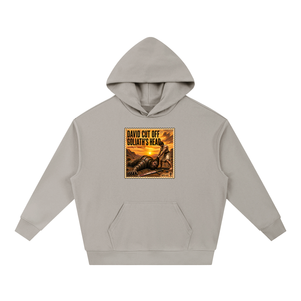 David cut off Goliath's head according to 1 Samuel 17:51 Hoodie