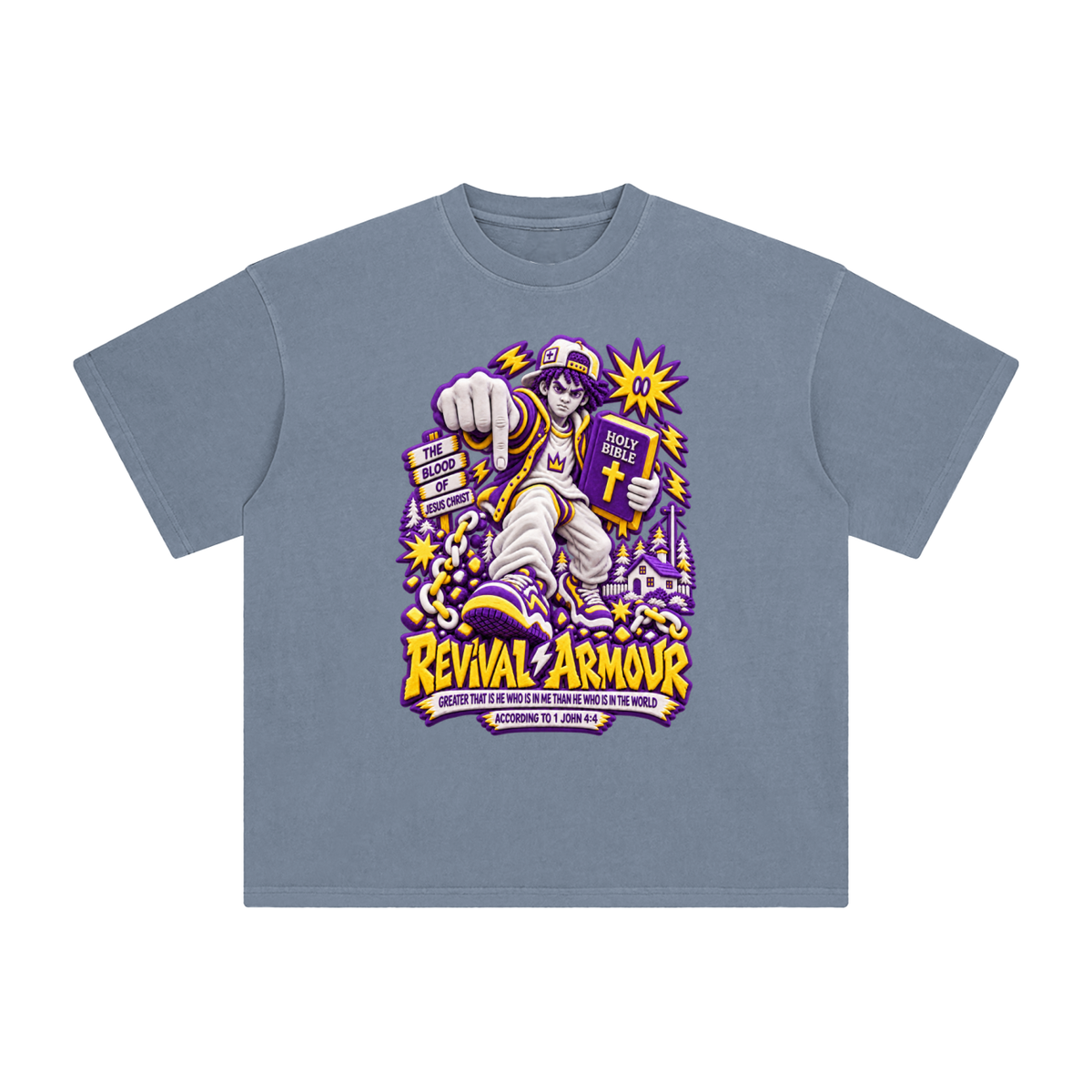 GREATER THAT IS HE WHO IS IN ME THAN WHO IS IN THE WORLD ACCORDING TO 1 JOHN 4:4 T-Shirt