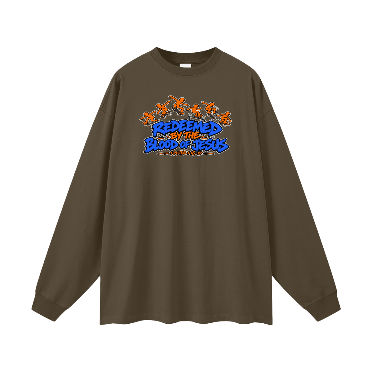 REDEEMED BY THE BLOOD OF JESUS - 1 PETER 1:18-19 - Long Sleeve T-Shirt