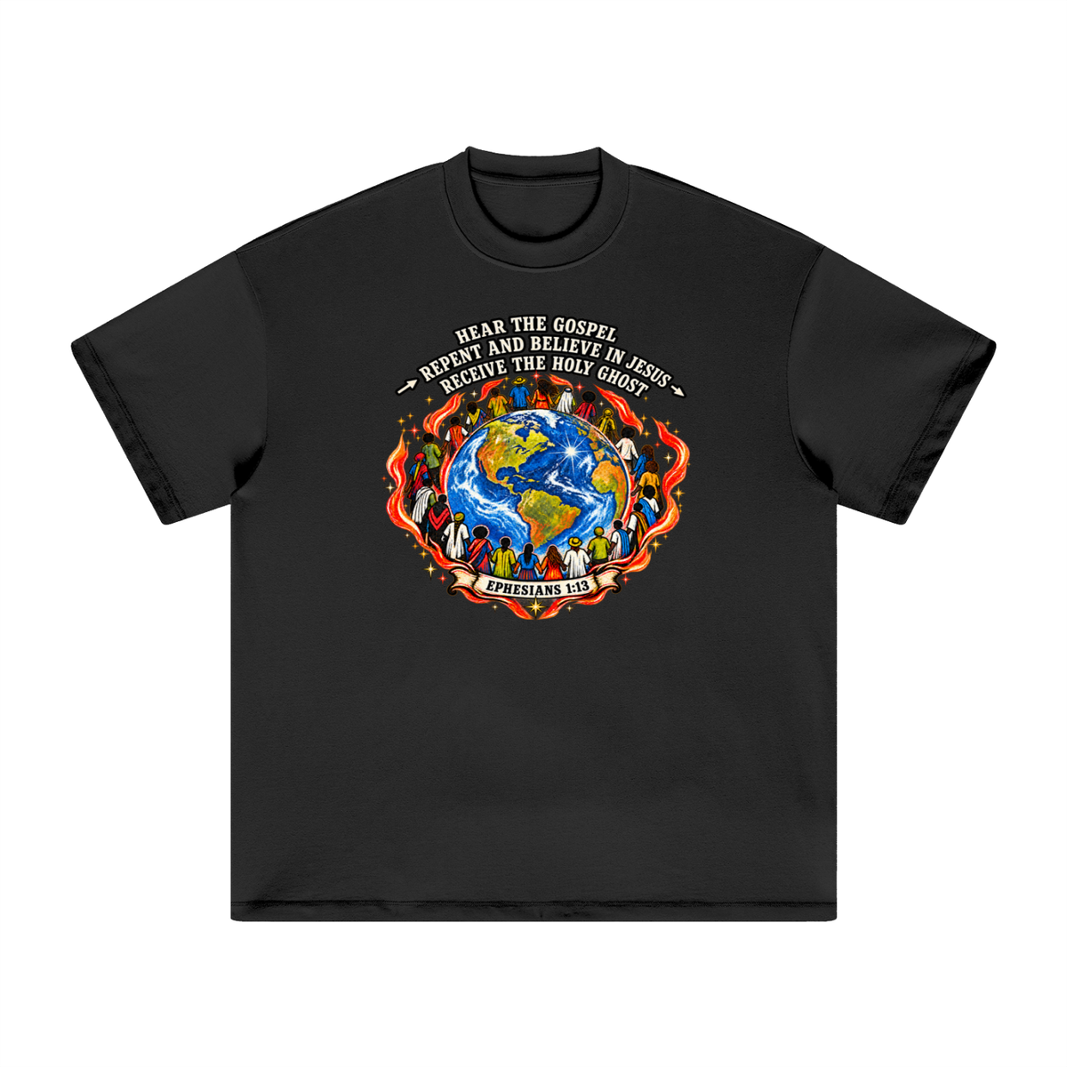 Hear the Gospel > repent and believe in Jesus > Receive the Holy Ghost T-Shirt