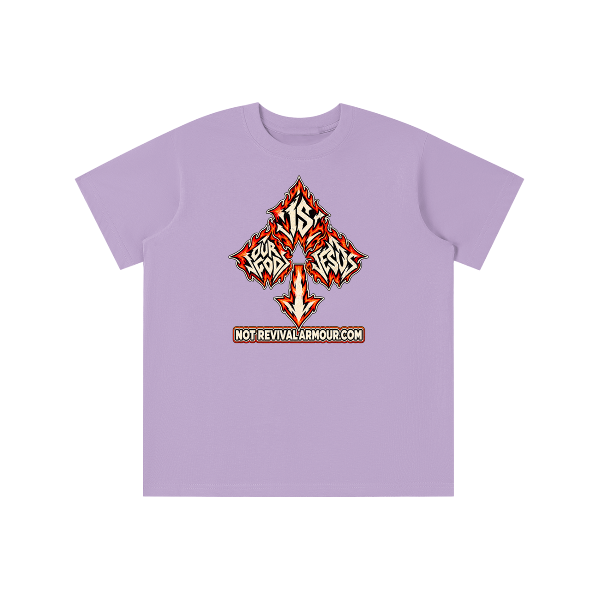 OUR GOD IS JESUS NOT REVIVALARMOUR.COM youth T-shirt