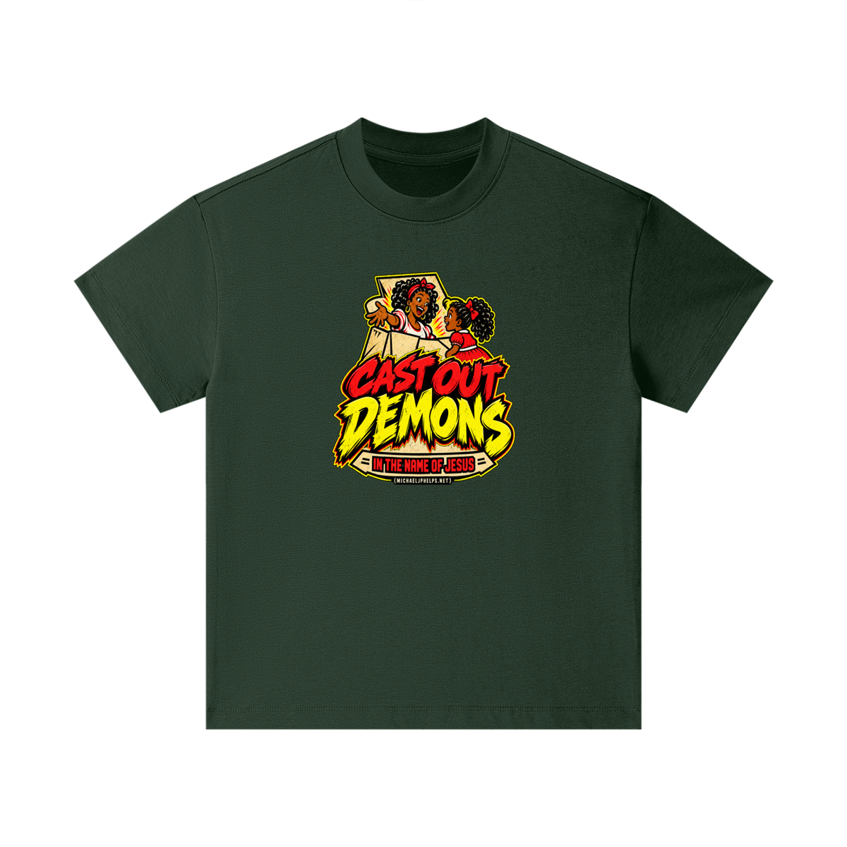 CAST OUT DEMONS IN THE NAME OF JESUS (MICHAELJPHELPS.NET) Kids T-Shirt