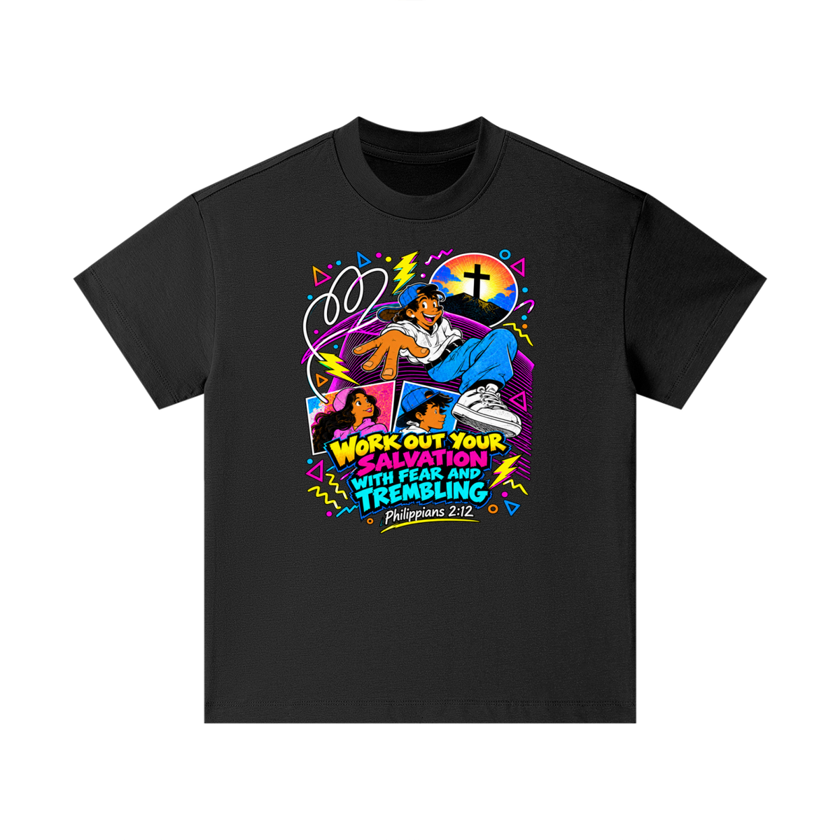 WORK OUT YOUR SALVATION WITH FEAR AND TREMBLING PHILIPPIANS 2:12 Kids T-Shirt