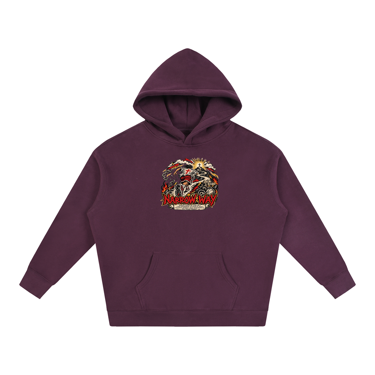 NARROW WAY JESUS SAID IN NLT "The kingdom of God is near! Repent of your sins and believe the Good News!" Hoodie