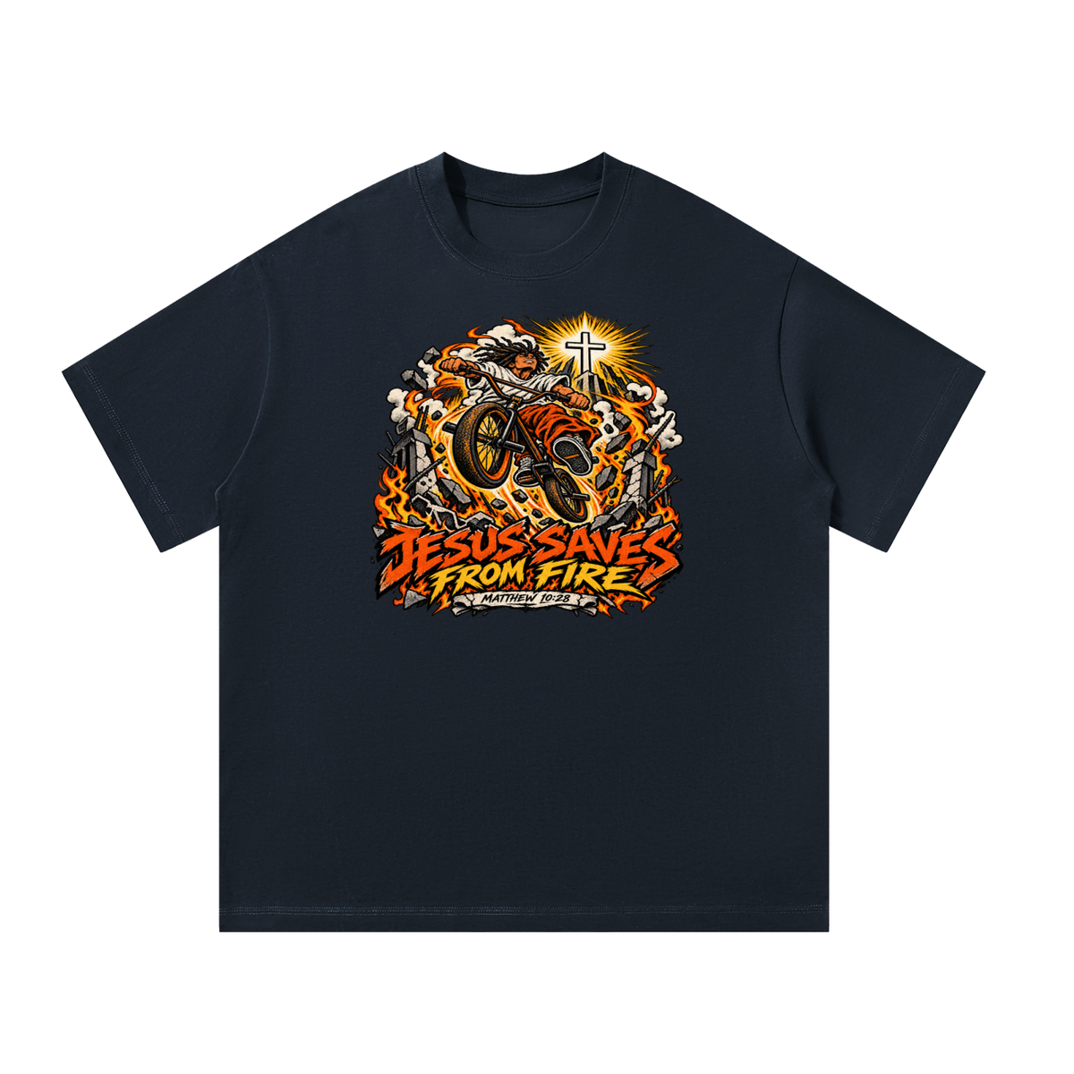 JESUS SAVES FROM FIRE T-Shirt