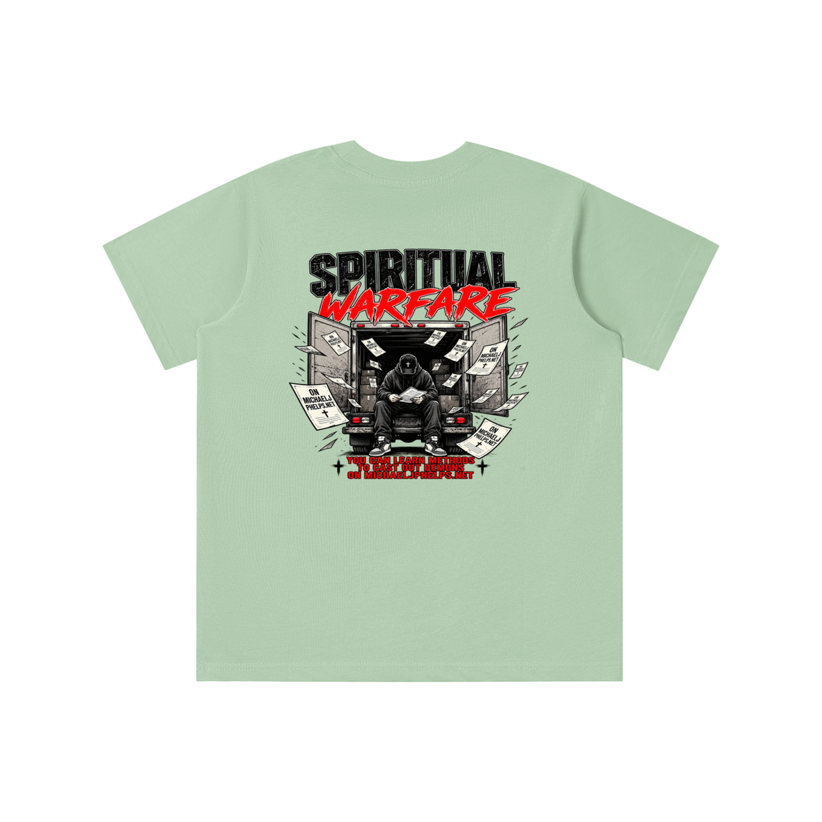 THE HOLY BIBLE THAT'S A GOOD BOOK SPIRITUAL WARFARE YOU CAN LEARN METHODS TO CAST OUT DEMONS ON MICHAELJPHELPS.NET youth T-shirt