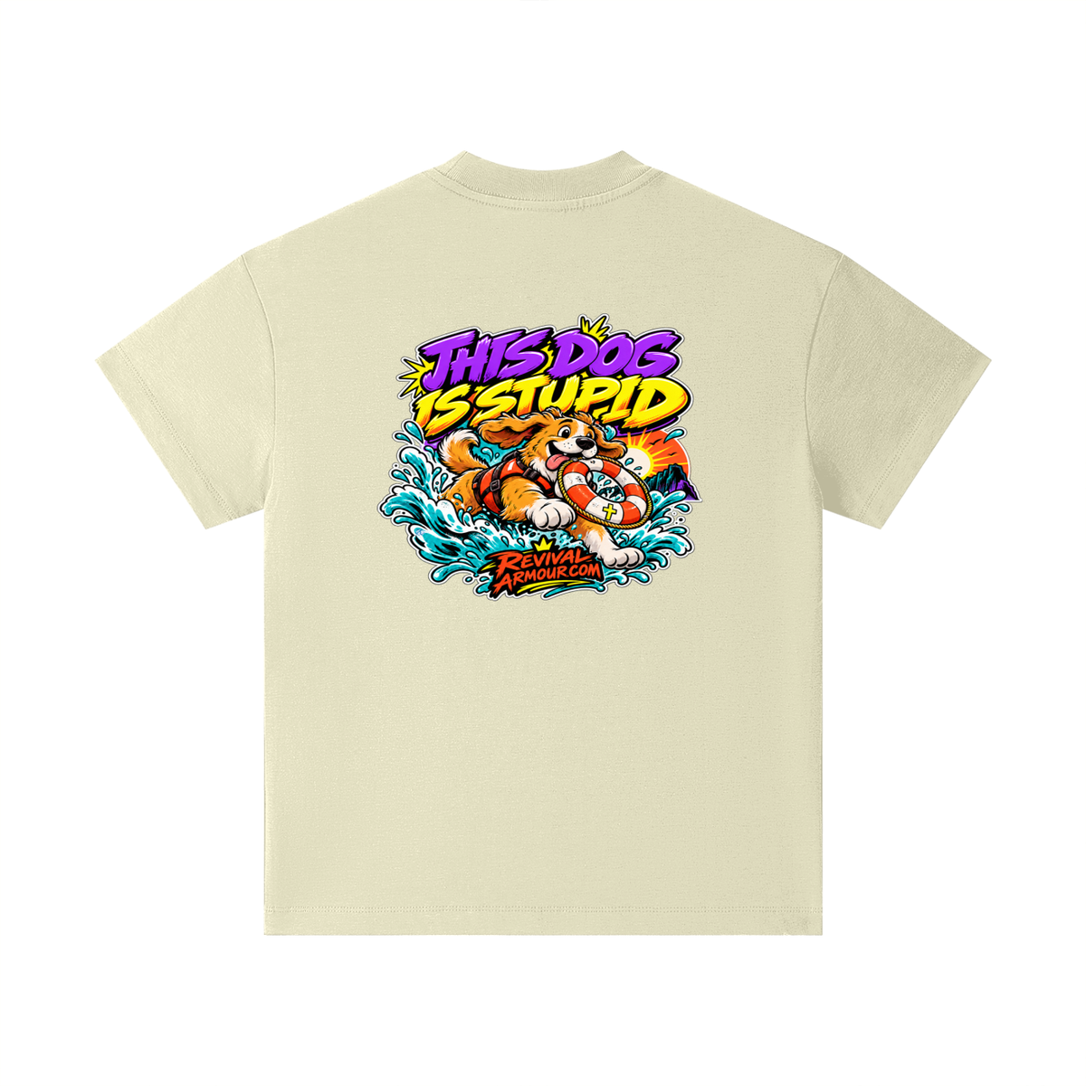 THIS DOG IS STUPID REVIVALARMOUR.COM Kids T-Shirt