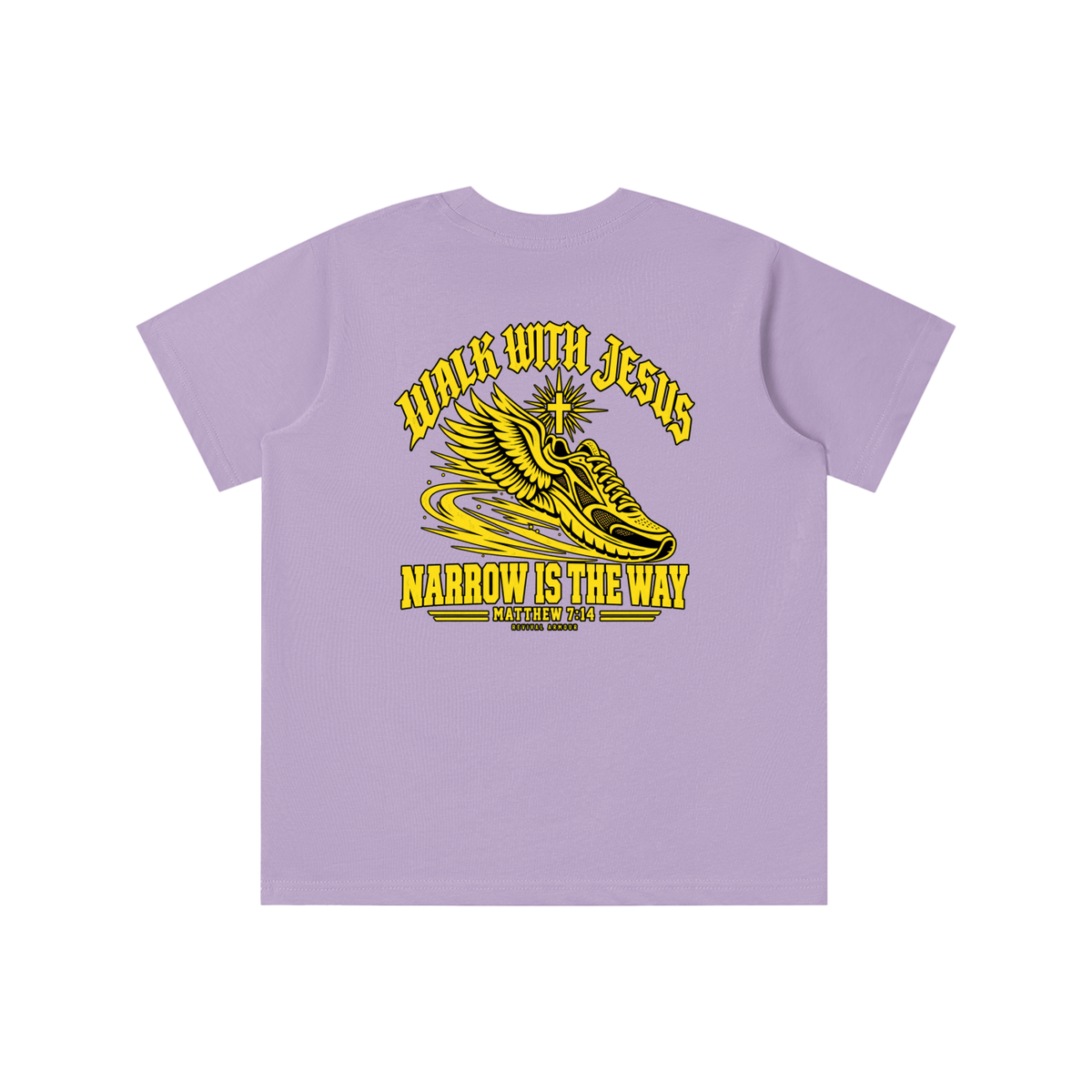 WALK WITH JESUS NARROW IS THE WAY - MATTHEW 7:14 - REVIVAL ARMOUR youth T-shirt