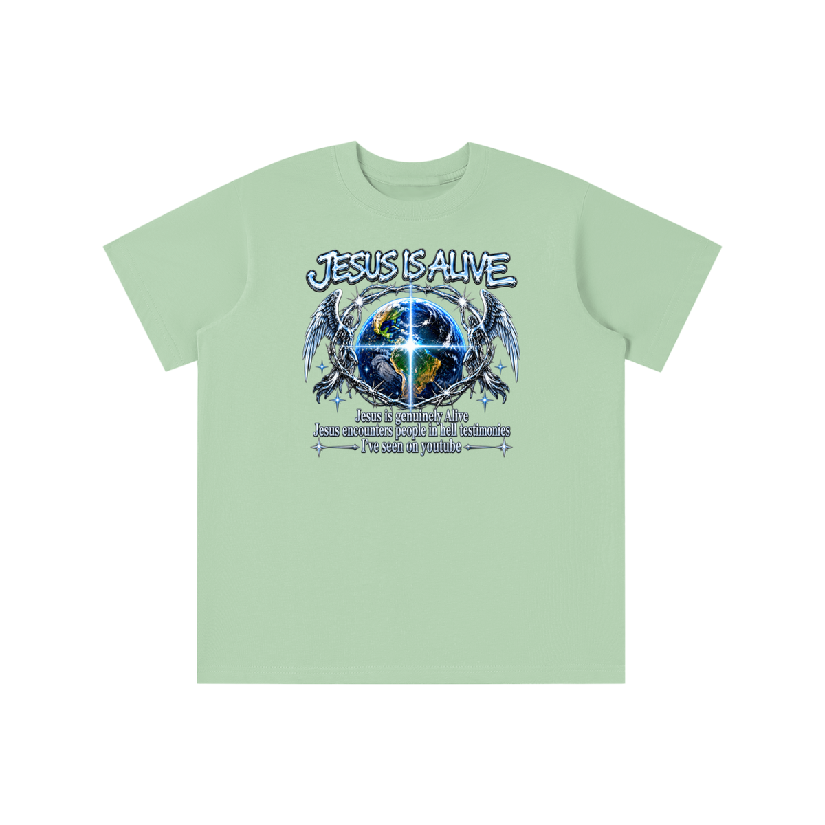 JESUS IS ALIVE Jesus is genuinely Alive Jesus encounters people in hell testimonies I've seen on youtube youth T-shirt