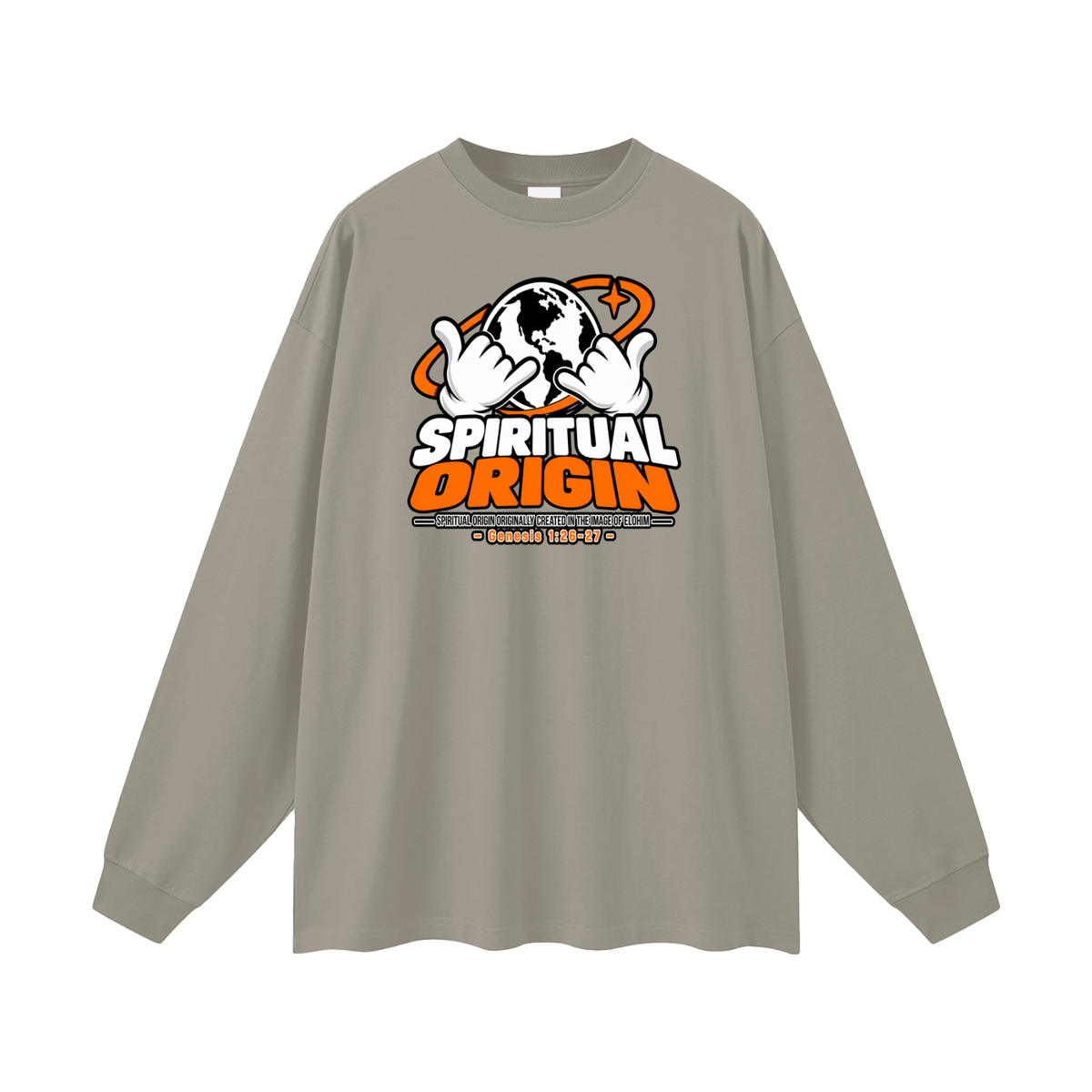 SPIRITUAL ORGIN SPIRITUAL ORGIN ORIGINALLY CREATED IN THE IMAGE OF ELOHIM - GENESIS 1:26-27 - Long Sleeve T-Shirt