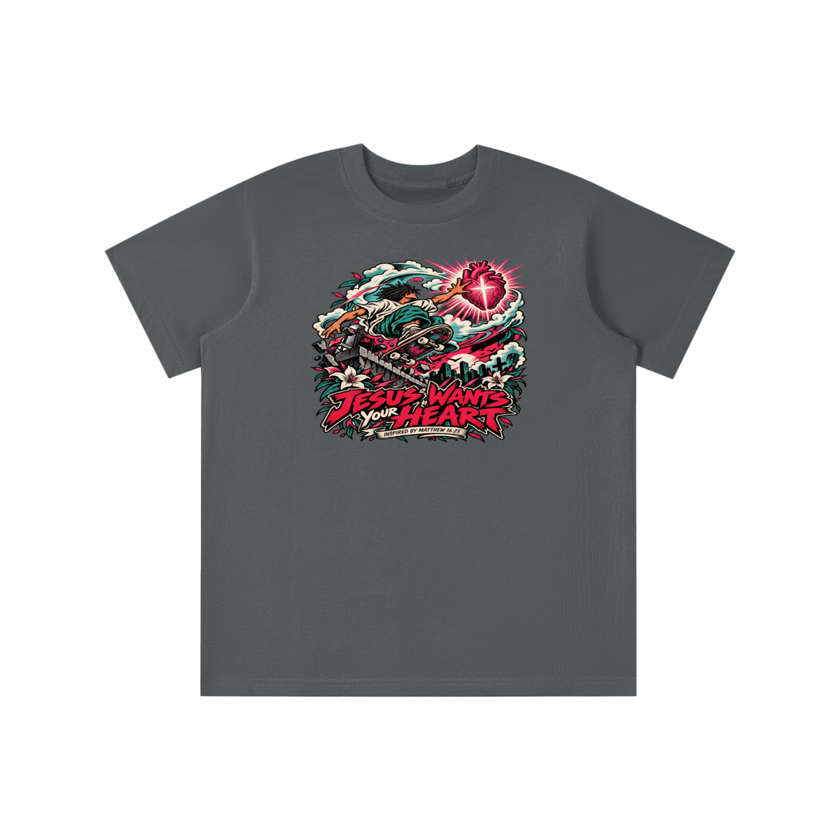 JESUS WANTS YOUR HEART INSPIRED BY MATTHEW 16:25 youth T-shirt