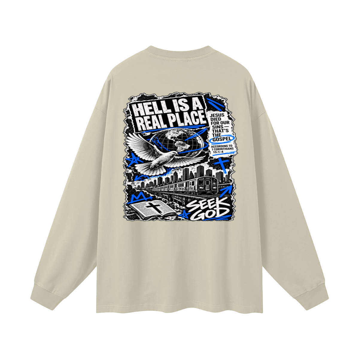 FISH FOR PEOPLE THAT'S A metaphor AND YOU COULD LEARN HOW TO CAST OUT DEMONS ON MICHAELJPHELPS.COM Long Sleeve T-Shirt
