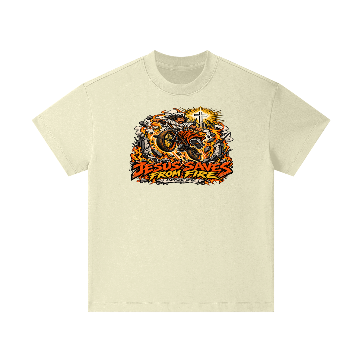 JESUS SAVES FROM FIRE Kids T-Shirt