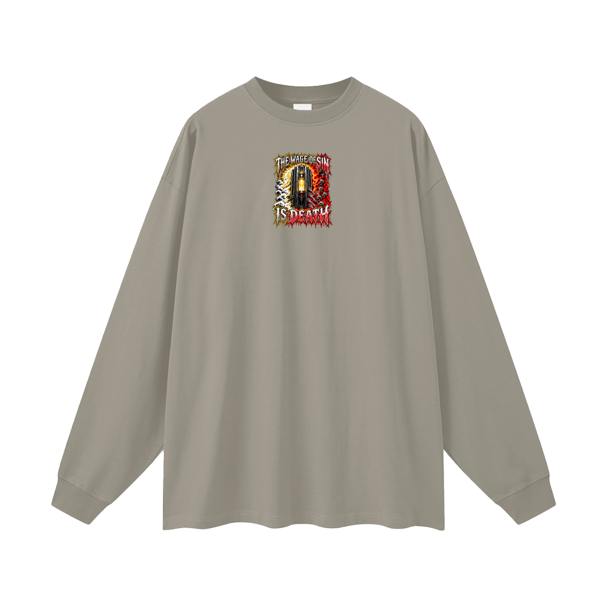 THE WAGE OF SIN IS DEATH WORKOUT YOUR SALVATION WITH FEAR & TREMBLING Long Sleeve T-Shirt