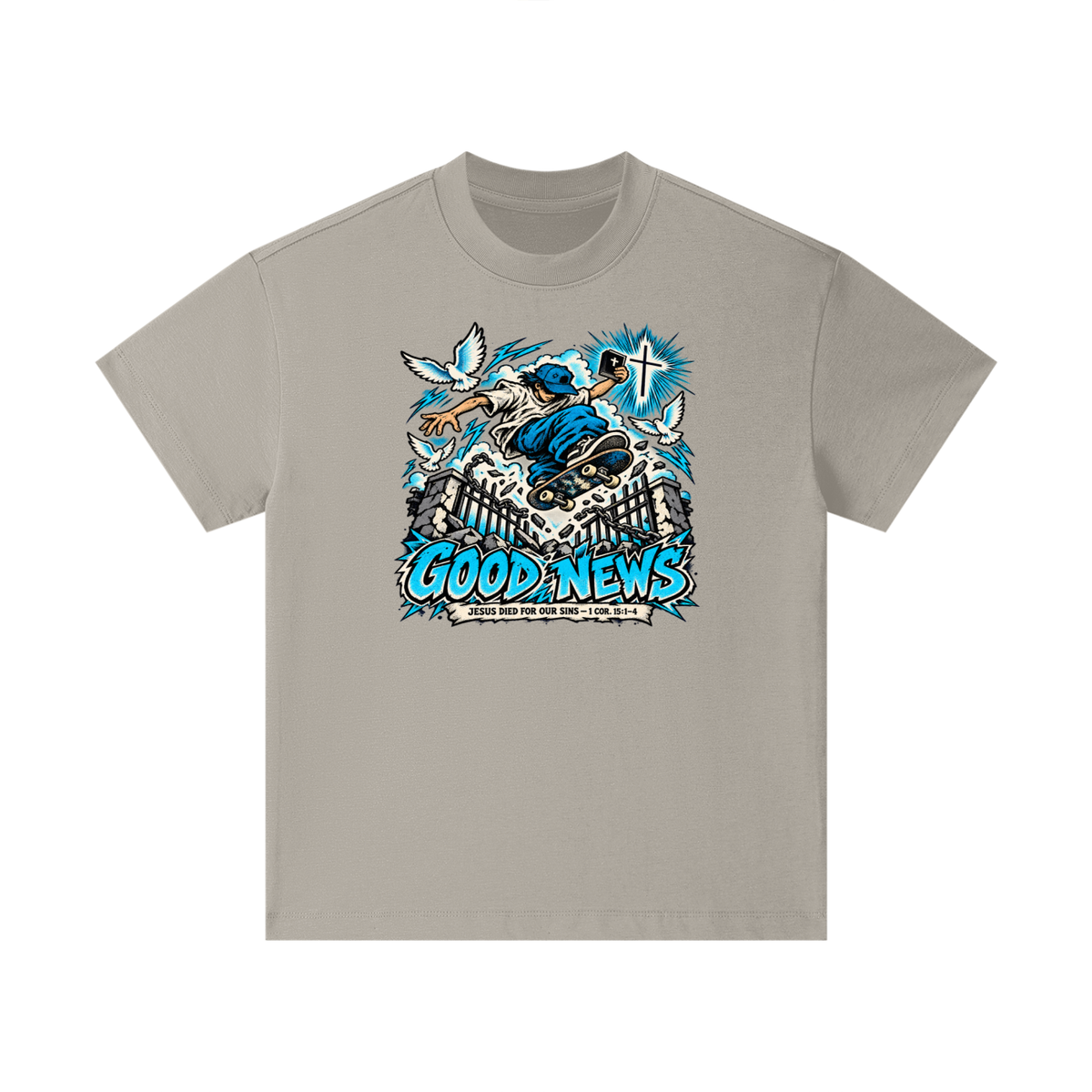 GOOD NEWS JESUS DIED FOR OUR SINS - 1 COR. 15:1-4 *that's not a quote Kids T-Shirt