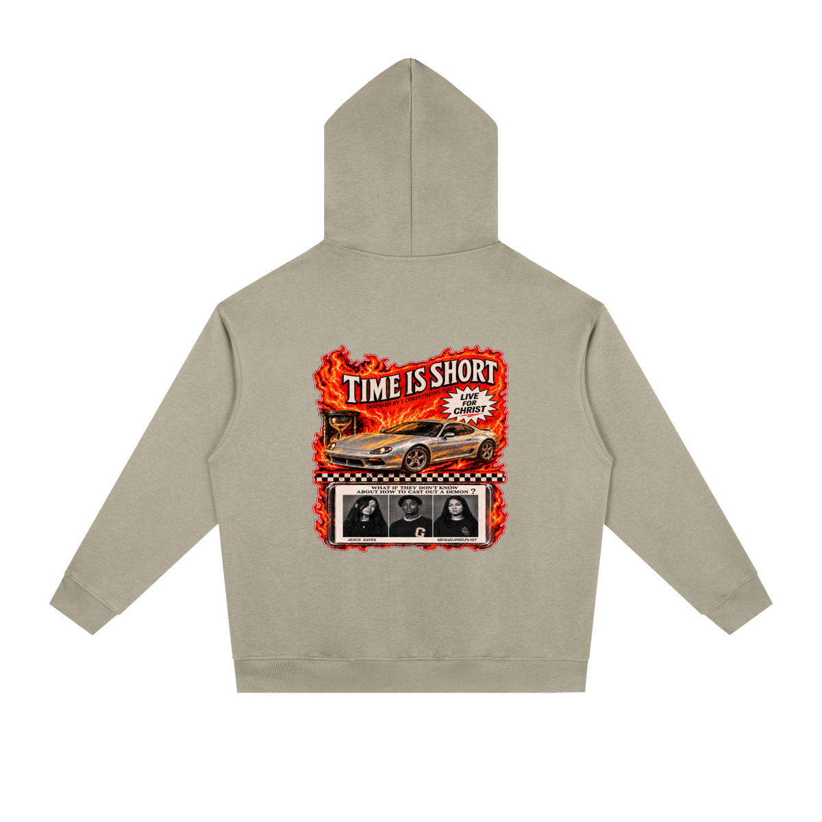 TIME IS SHORT INSPIRED BY 1 CORINTHIANS 7:29 LIVE FOR CHRIST WHAT IF THEY DON'T KNOW ABOUT HOW TO CAST OUT A DEMON? JESUS SAVES MICHAELJPHELPS.NET Hoodie