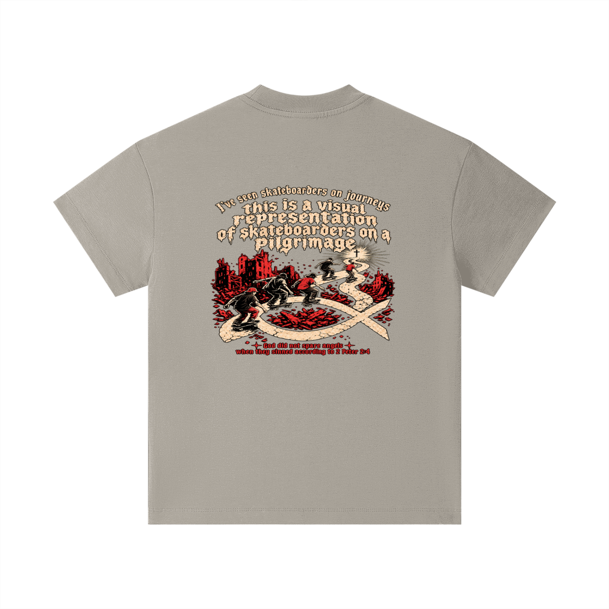 skateboarders on a pilgrimage Kids T-Shirt