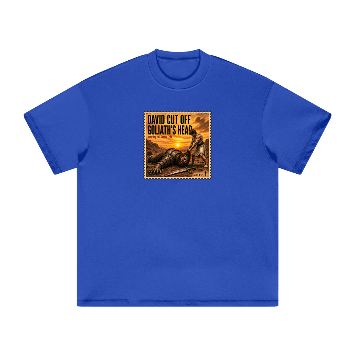 David cut off Goliath's head according to 1 Samuel 17:51 T-Shirt