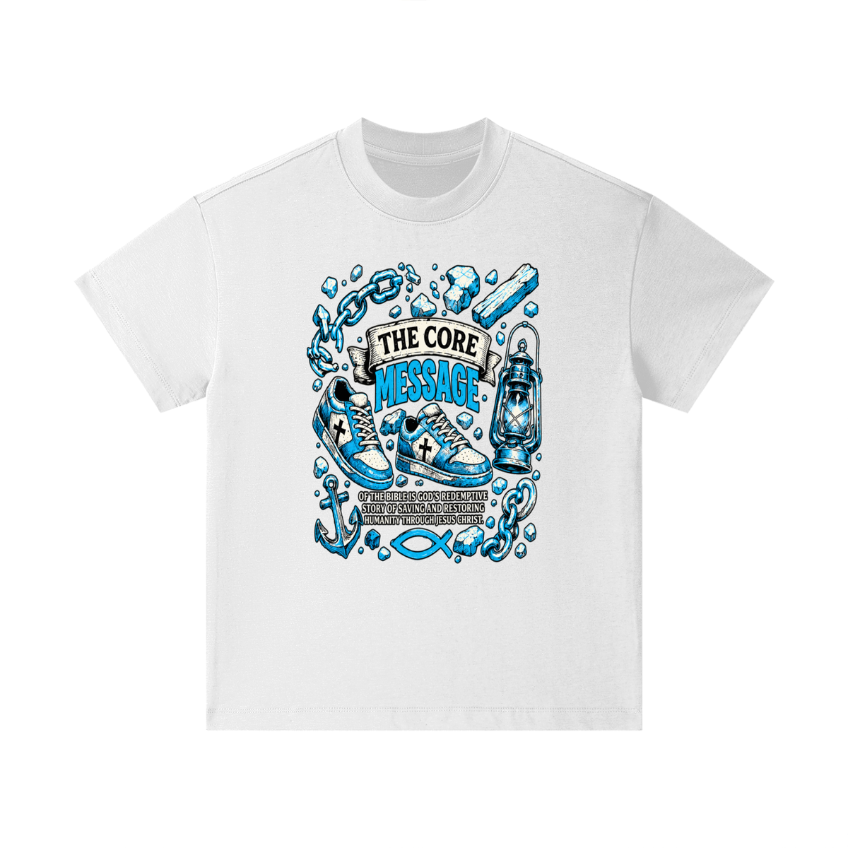 the core message of the bible is God's redemptive story of saving and restoring humanity through Jesus Christ. Kids T-Shirt