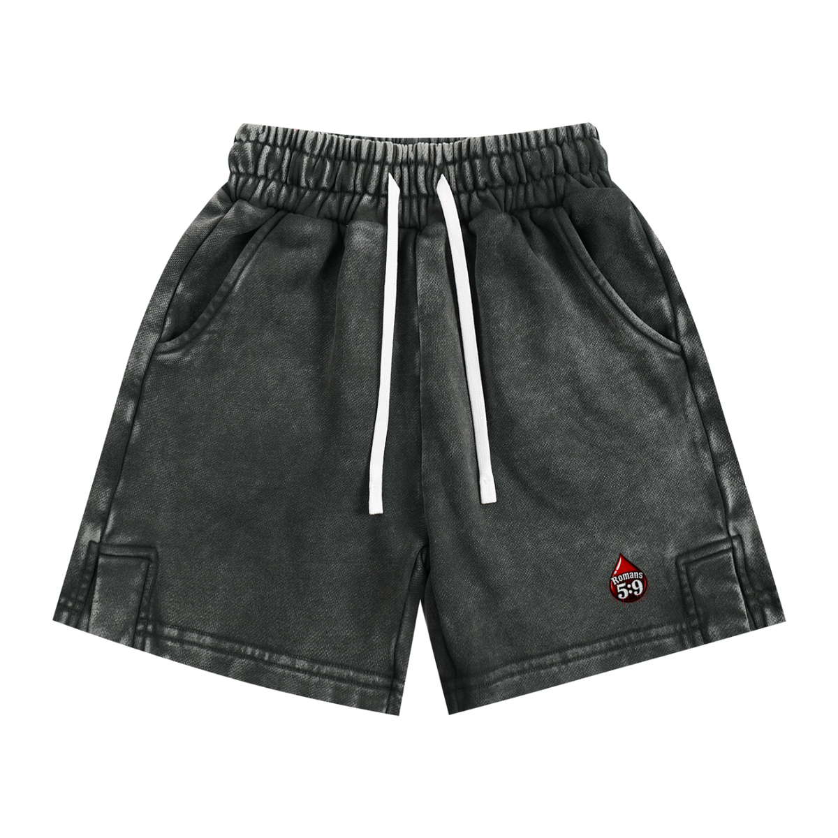 Romans 5:9 blood emoji Kids' Shorts
