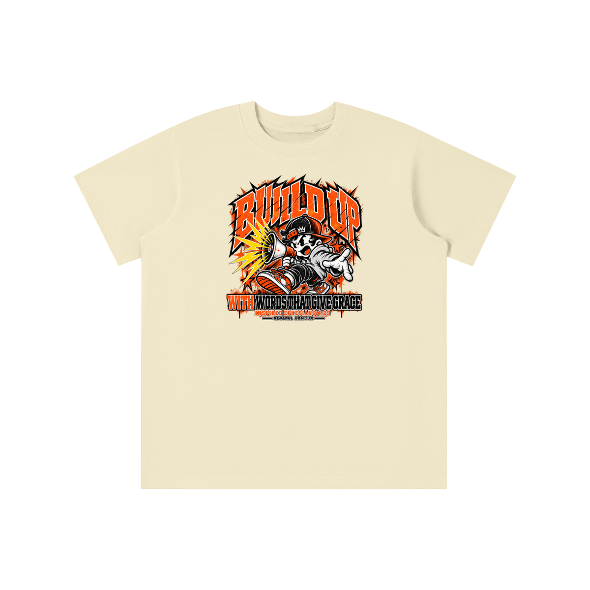 BUILD UP WITH WORDS THAT GIVE GRACE INSPIRED BY EPHESIANS 4:29 youth T-shirt