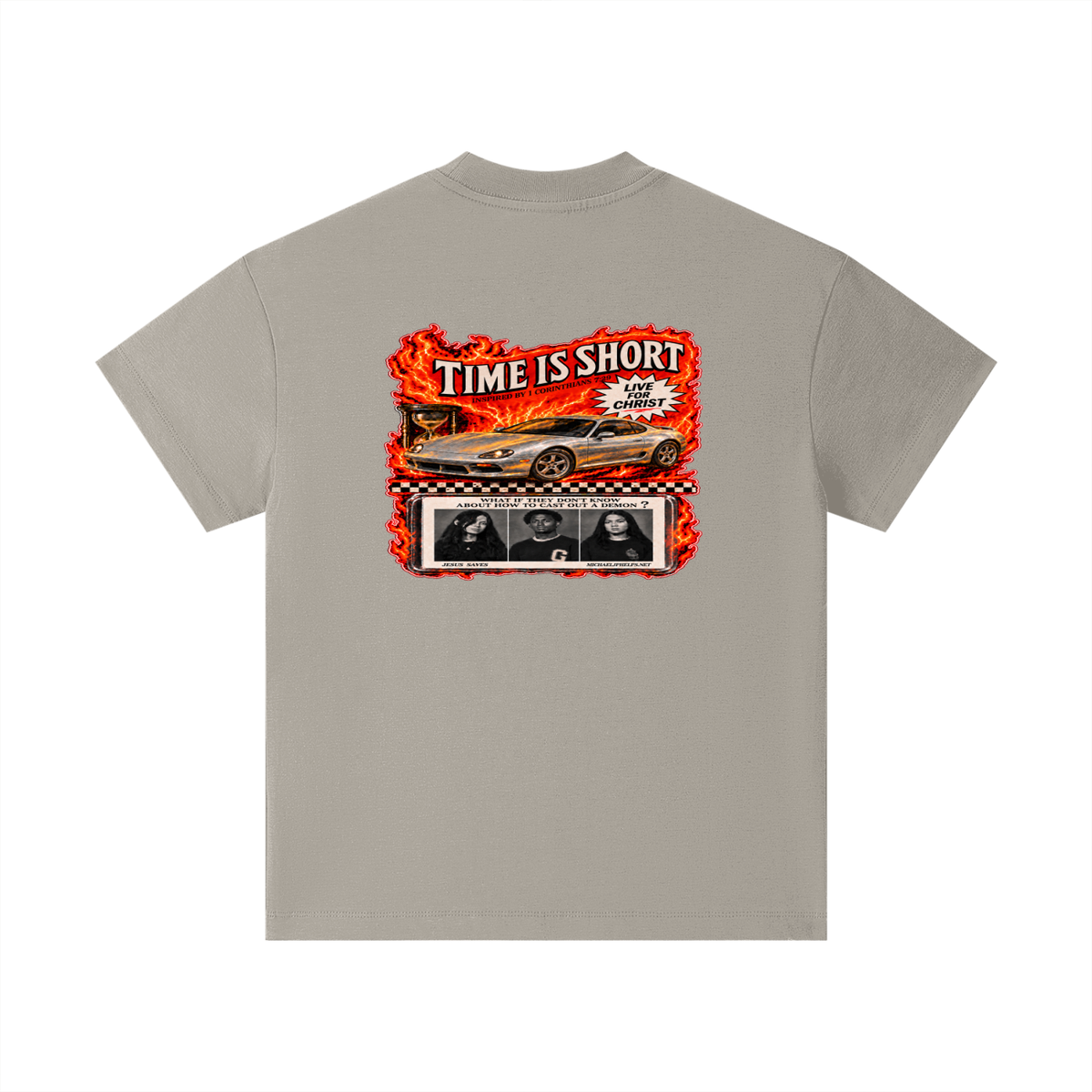 TIME IS SHORT INSPIRED BY 1 CORINTHIANS 7:29 LIVE FOR CHRIST WHAT IF THEY DON'T KNOW ABOUT HOW TO CAST OUT A DEMON? JESUS SAVES MICHAELJPHELPS.NET Kids T-Shirt