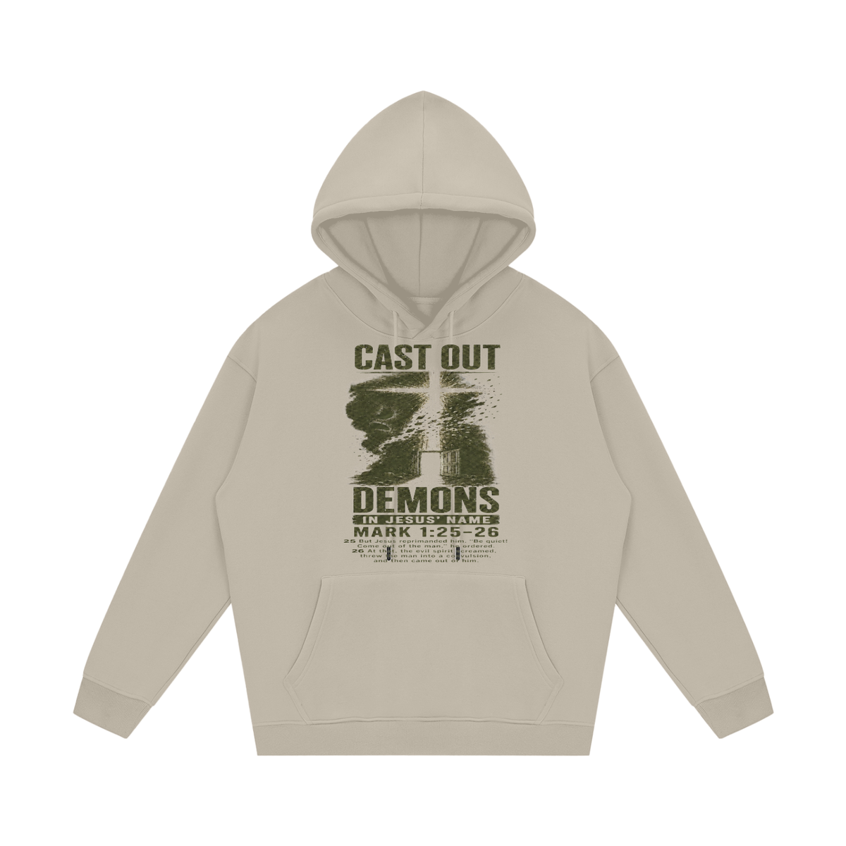 Mark 1:25-26 NLT Hoodie