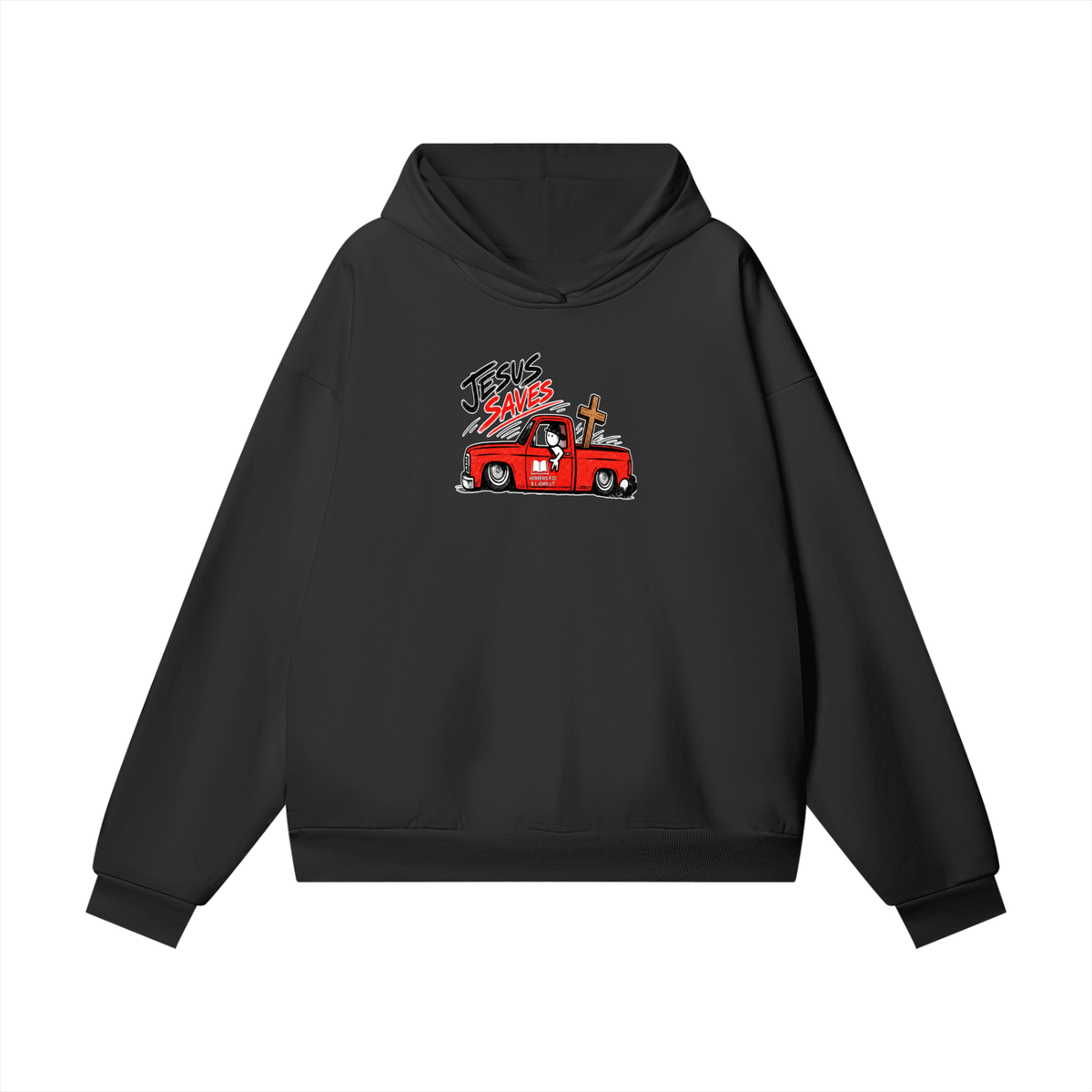JESUS SAVES BOOK HEBREWS 9:22 & 1 JOHN 1:7 Hoodie