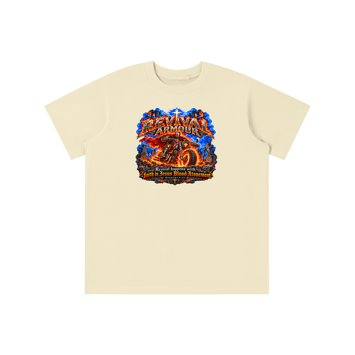 REVIVAL ARMOUR REVIVAL HAPPENS WITH FAITH IN JESUS BLOOD ATONEMENT - HEBREWS 9:22 youth T-shirt